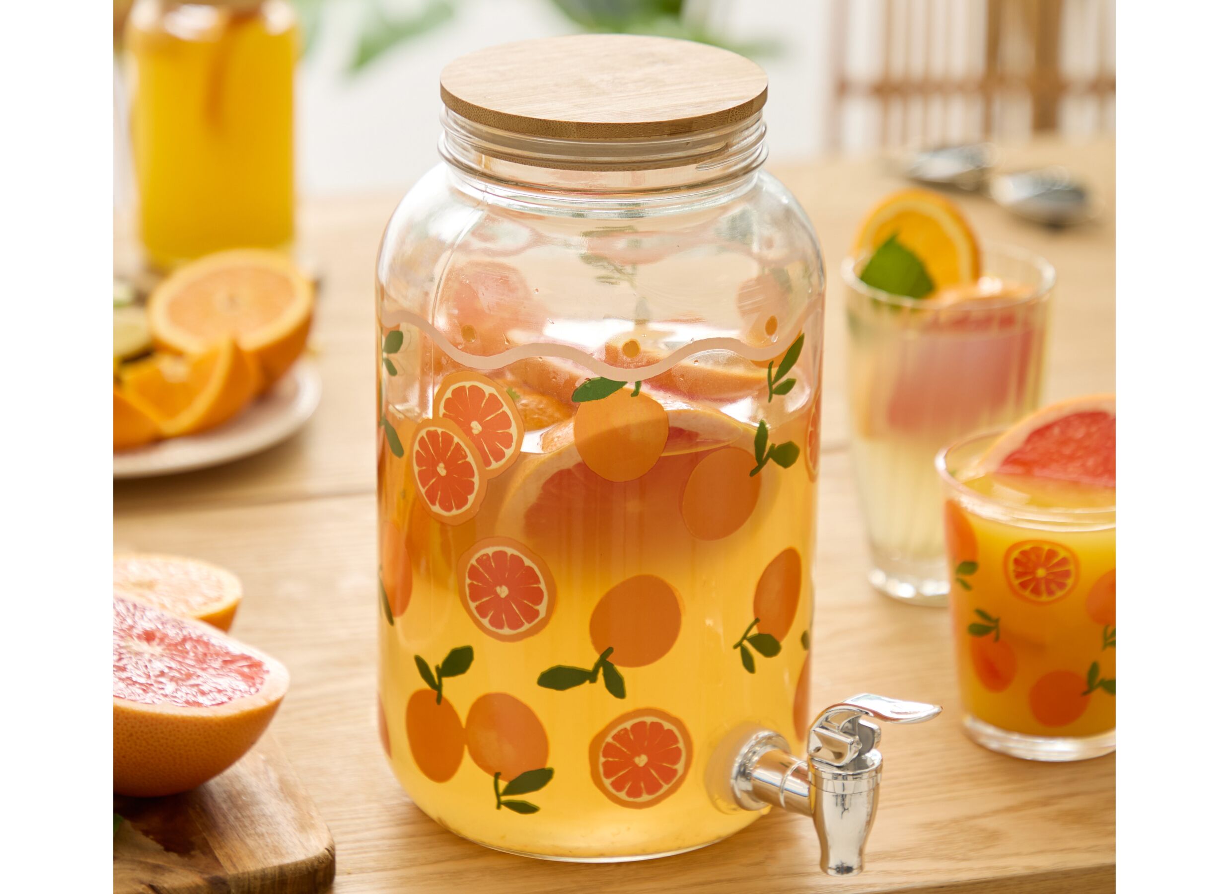 Foto ambiance - Distributeur de boissons Fruity 3L - verre - transparent
