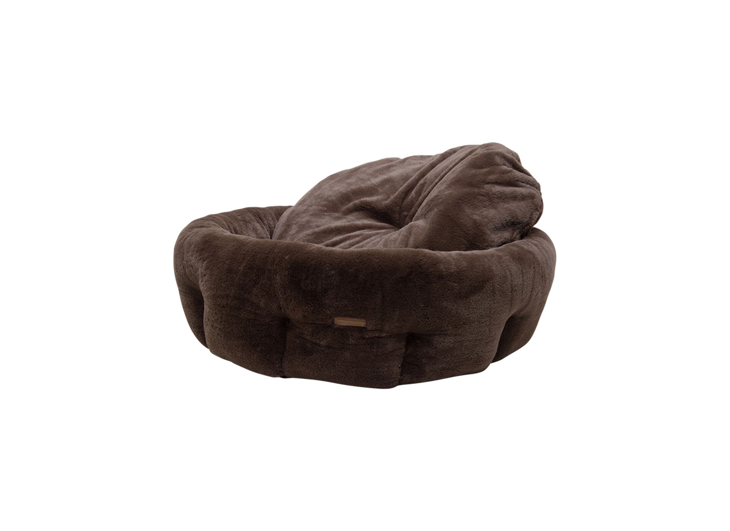 Disposition - Panier pour chien Champs Elysees L 80x80x28cm - tissu - marron foncé