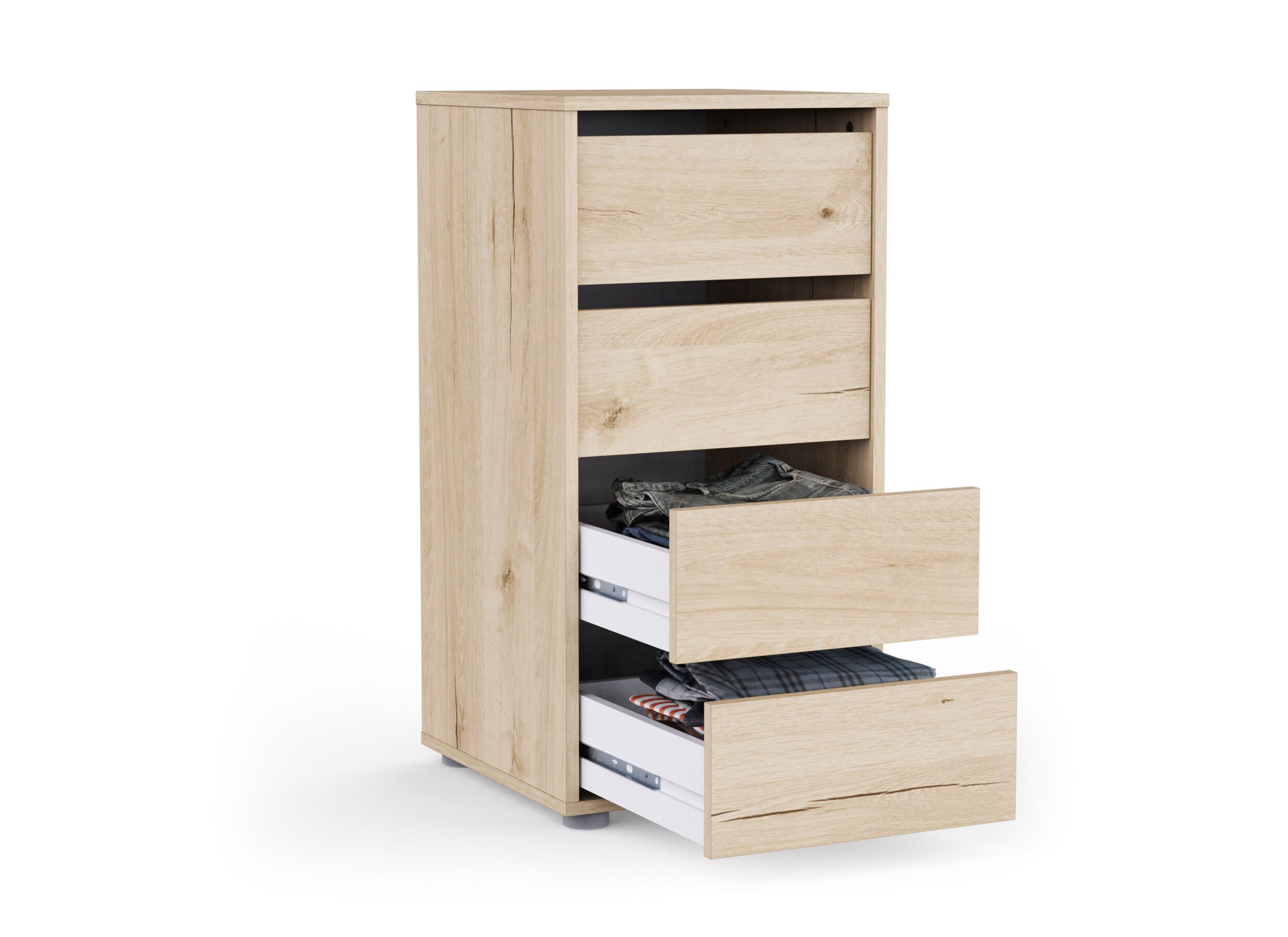 Foto ambiance - Commode Blokty 40x40x76cm - décor - chêne royal