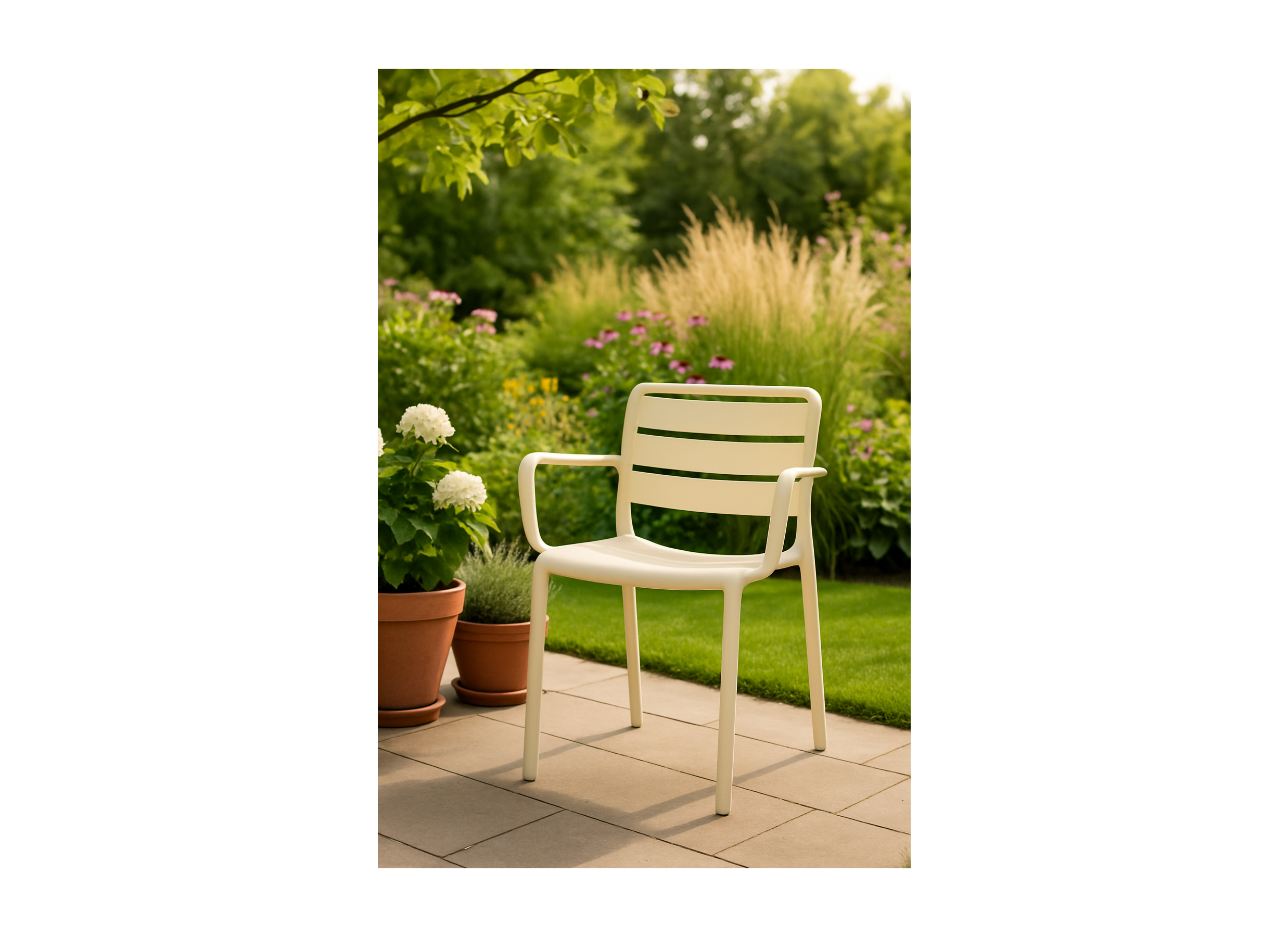 Chaise de jardin Matta 60x55x81cm - polypropylène - beige