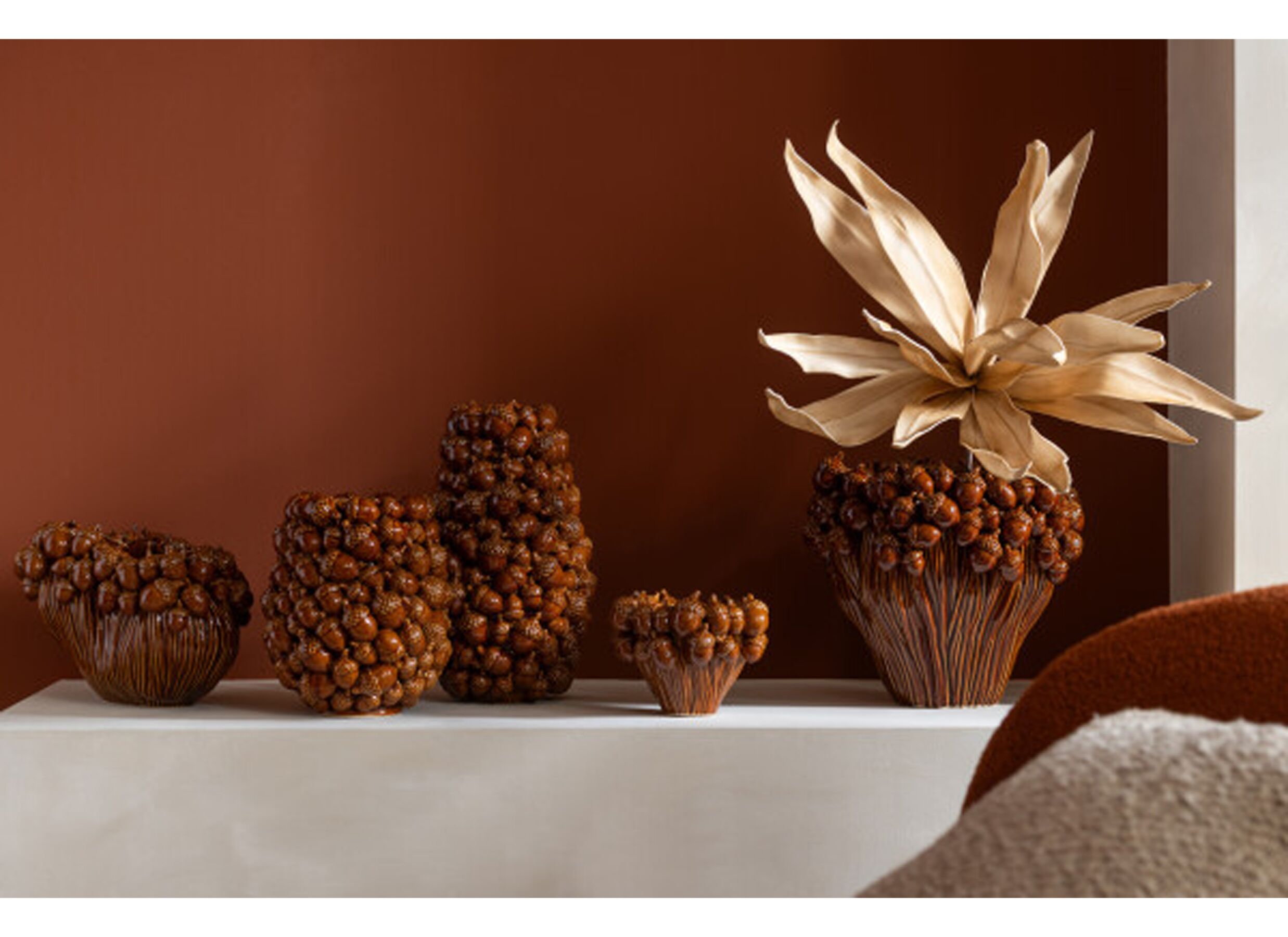 Foto ambiance - Vase Karpo H16cm - céramique - marron