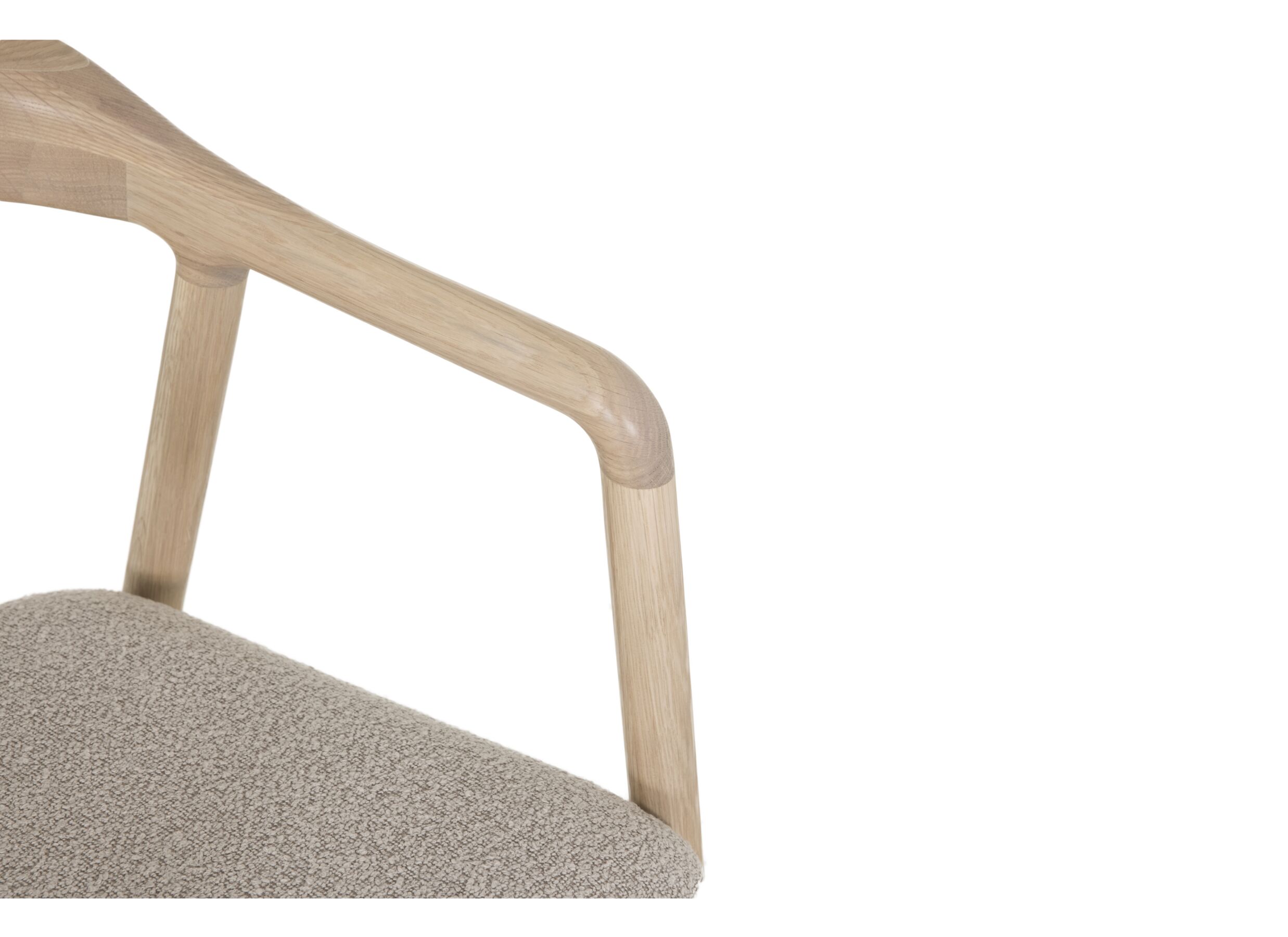 Detailfoto - Stoel ST2410 eik massief - beige