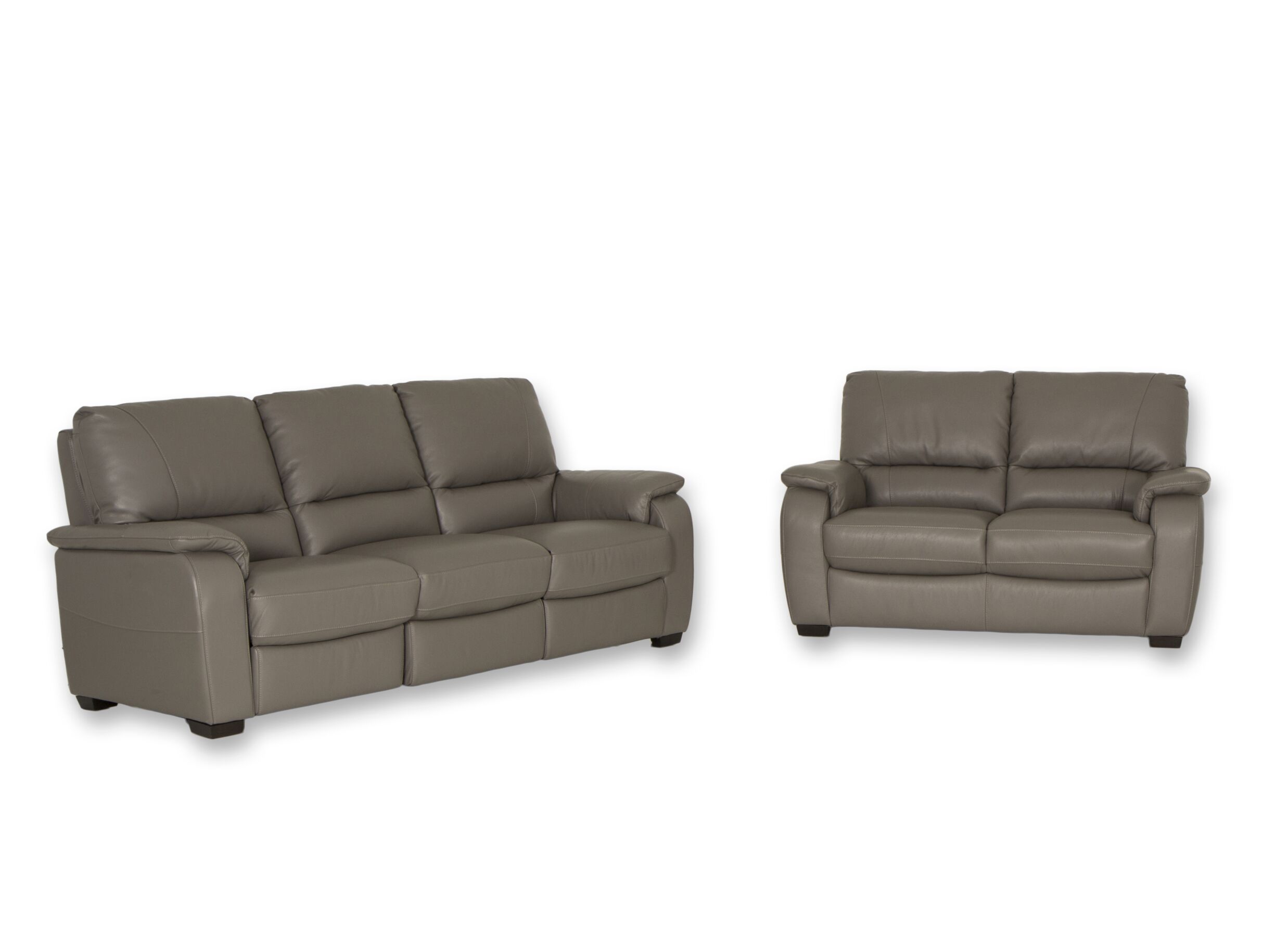 Zetel Barbiero 3+2-zit - leder - elephant taupe met relax