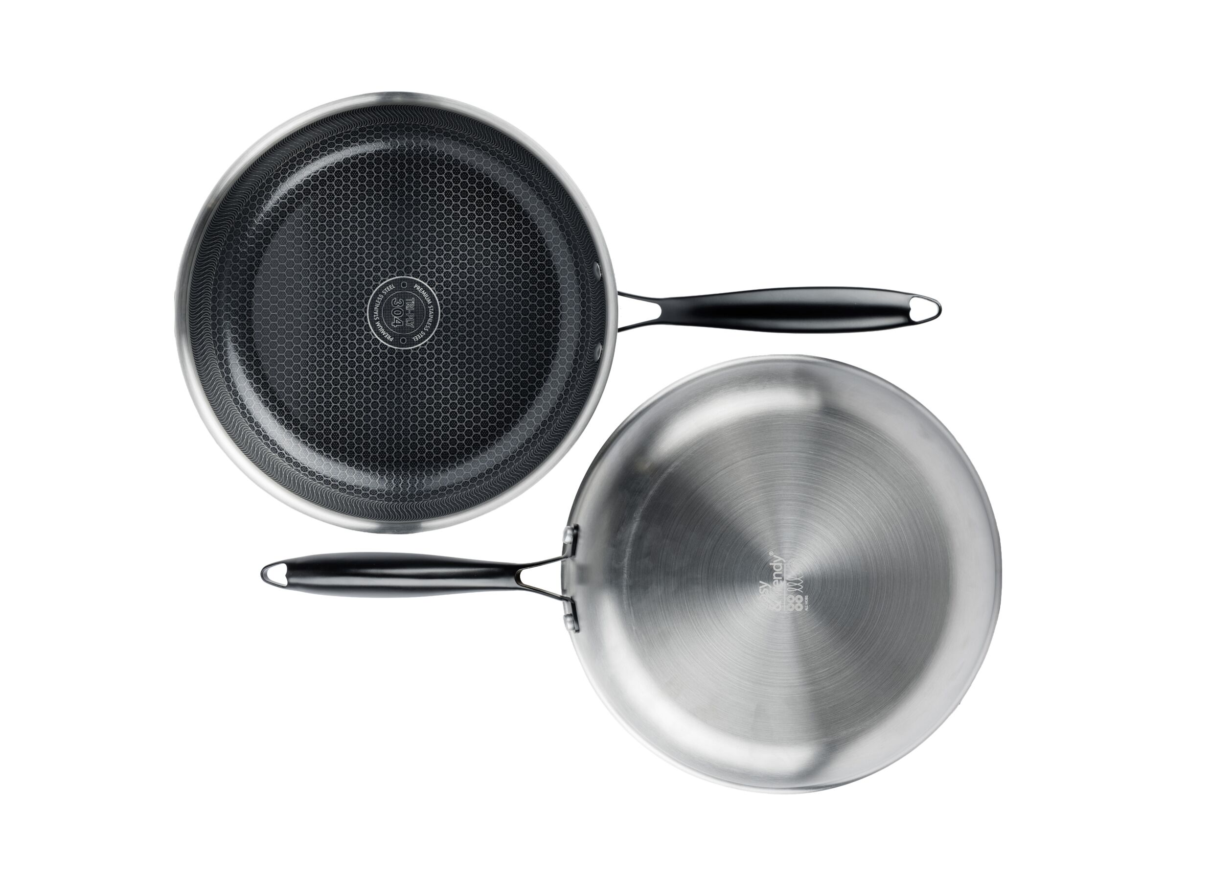 Hoofdfoto - Braadpan Hexapro 24+28cm - roestvrij staal - zwart set van 2