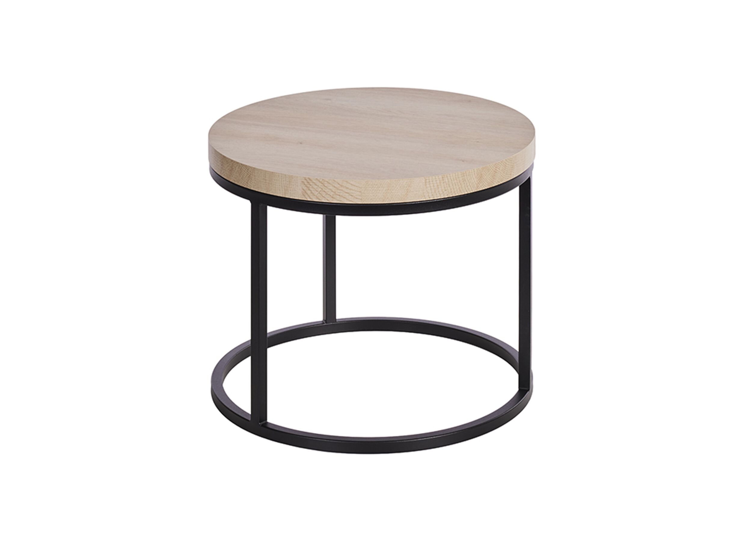 Aperçu - Table d'appoint Ø76cm - décor - urban oak & noir