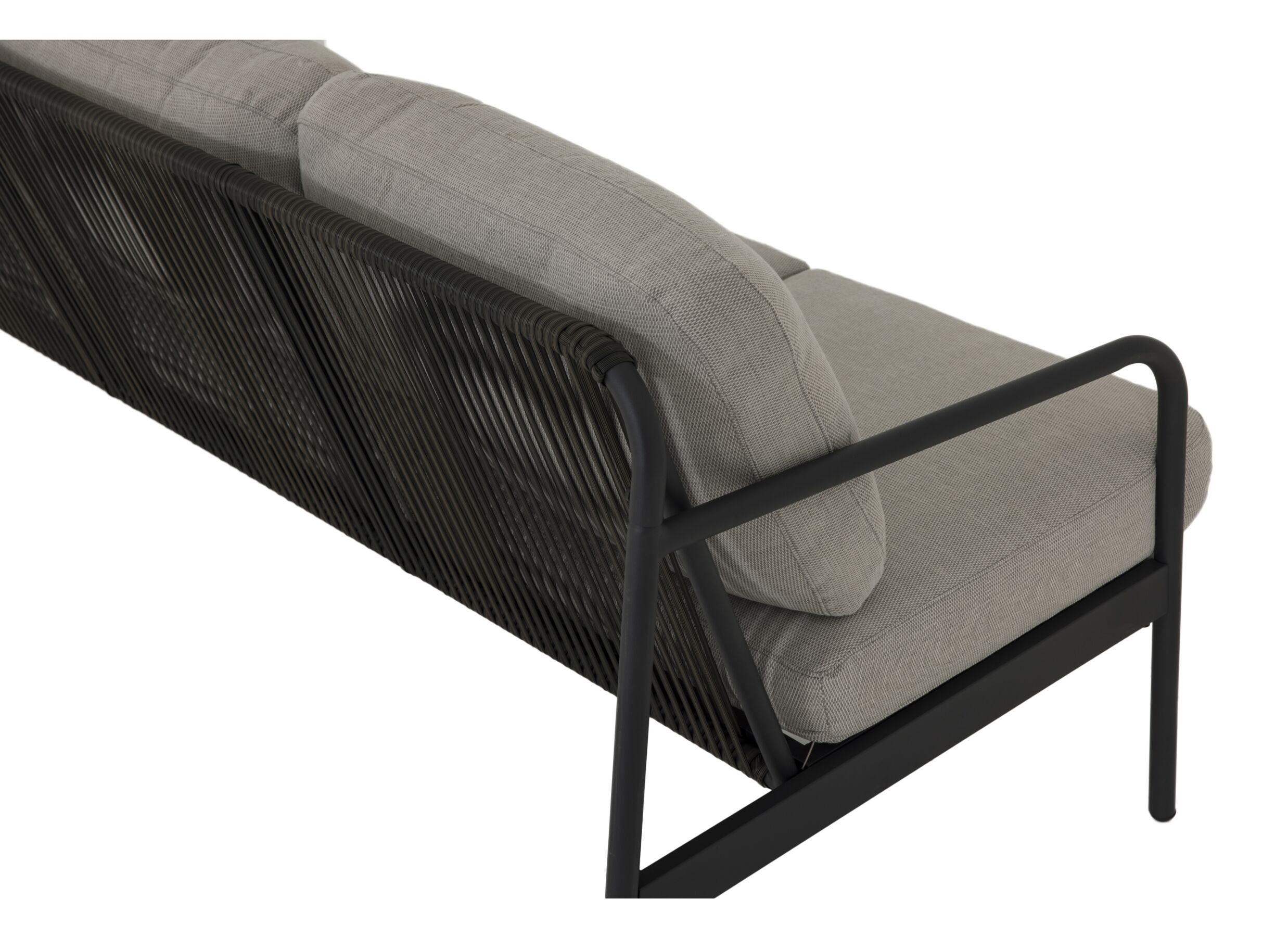 Detail - Salon lounge Airy aluminium osier - greige/noir