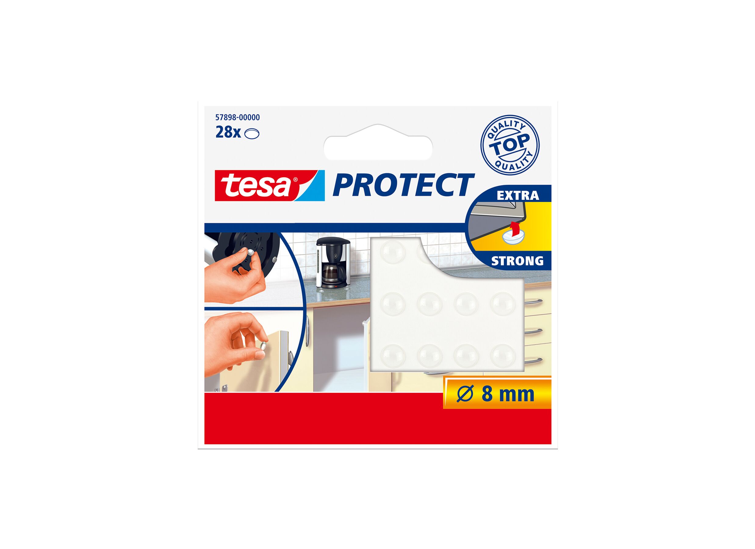 Toebehoren Anti-slip en geluiddempers tesa Ø0,8cm