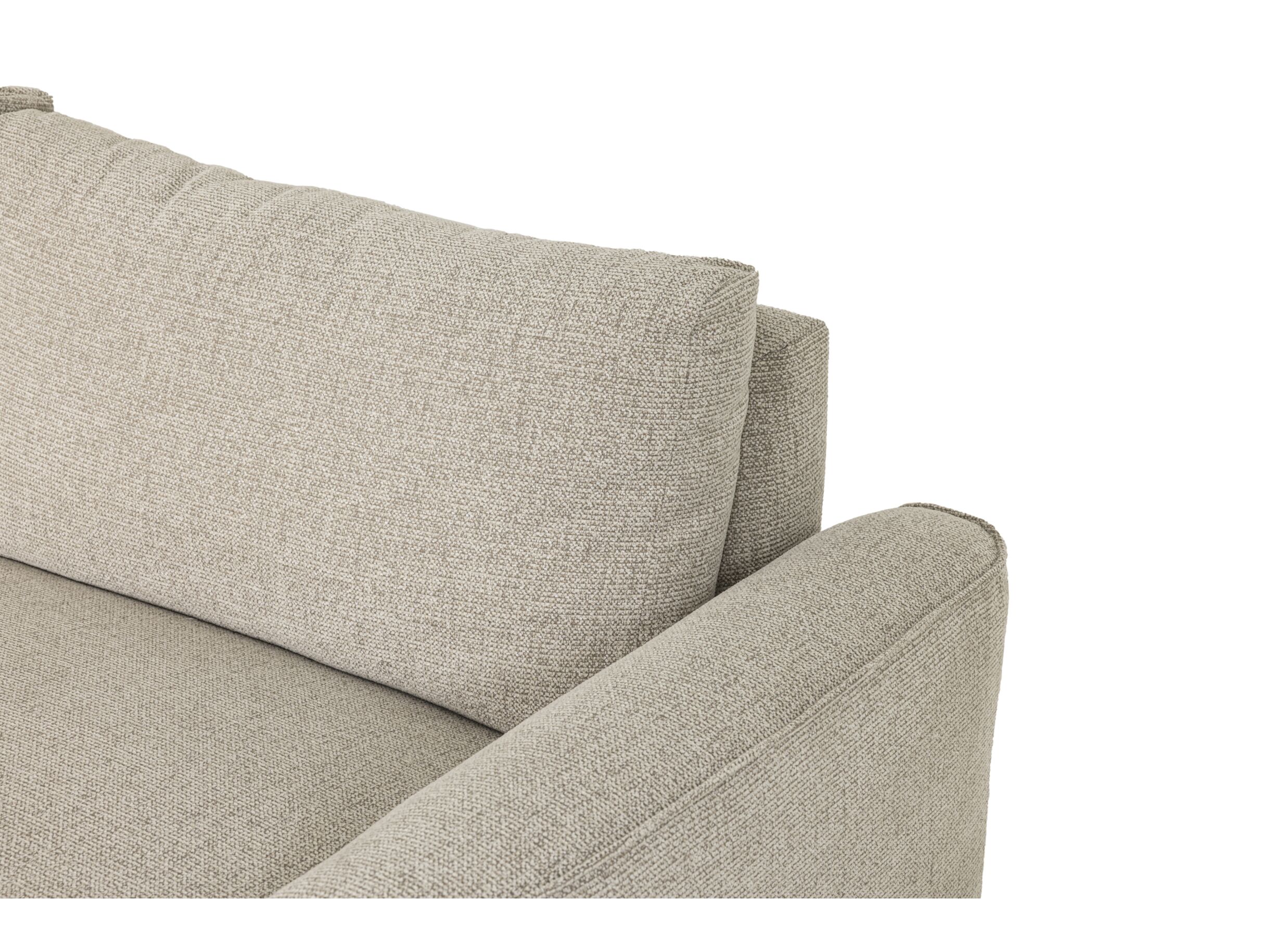Detail - Canapé d'angle Malco 401x235cm - tissu - taupe avec relax