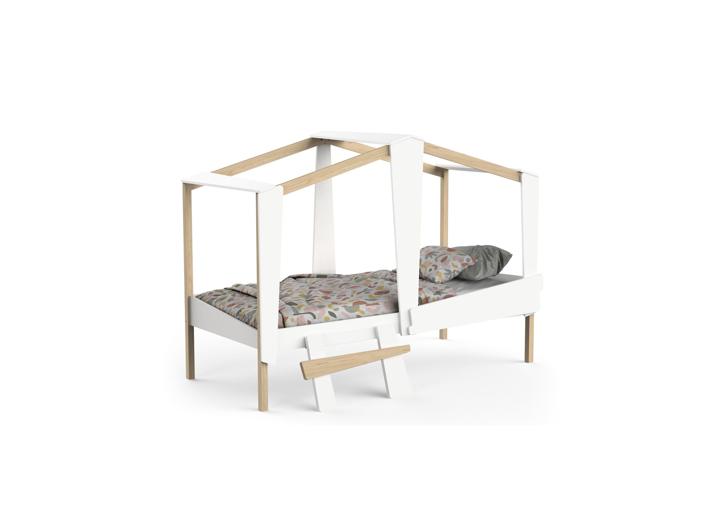 Halfhoogslaper Cabane 90x200cm wit - Halfhoogslaper Cabane 90x200cm wit