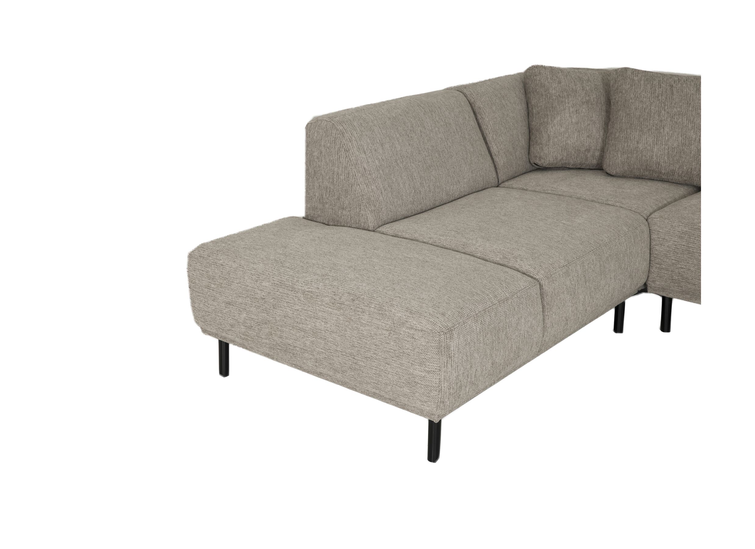 Detailfoto - Hoeksalon Kent 390x230cm - stof - grijs