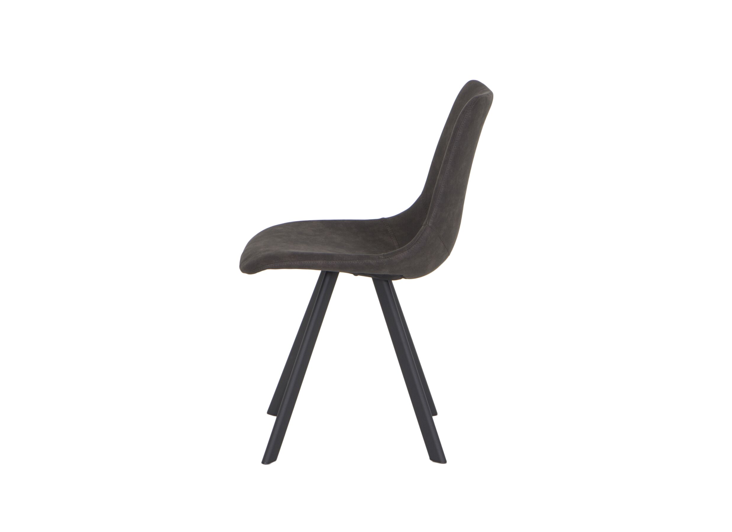 Chaise Frantz 47x57x83cm - tissu - anthracite