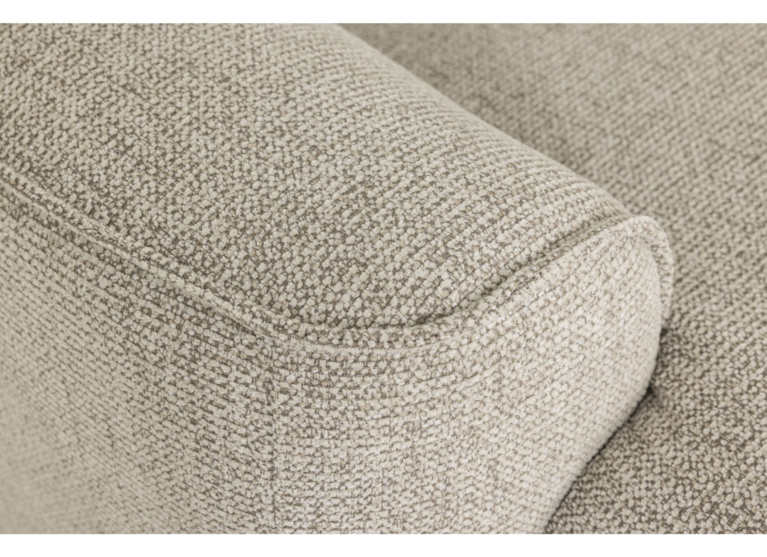 Detail - Canapé d'angle Malco 399x235cm - tissu - taupe avec relax