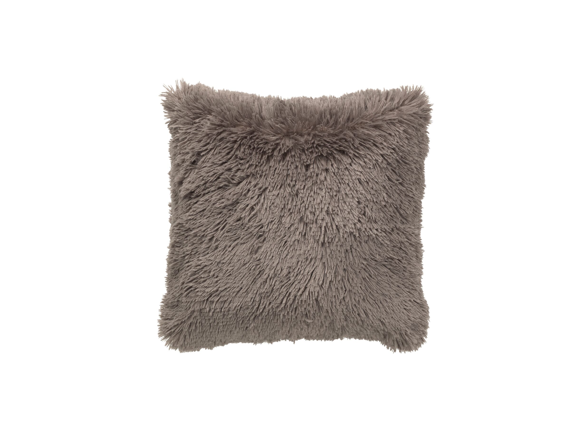 Coussin Fluffy 45x45cm taupe - Coussin Fluffy 45x45cm - tissu - driftwood