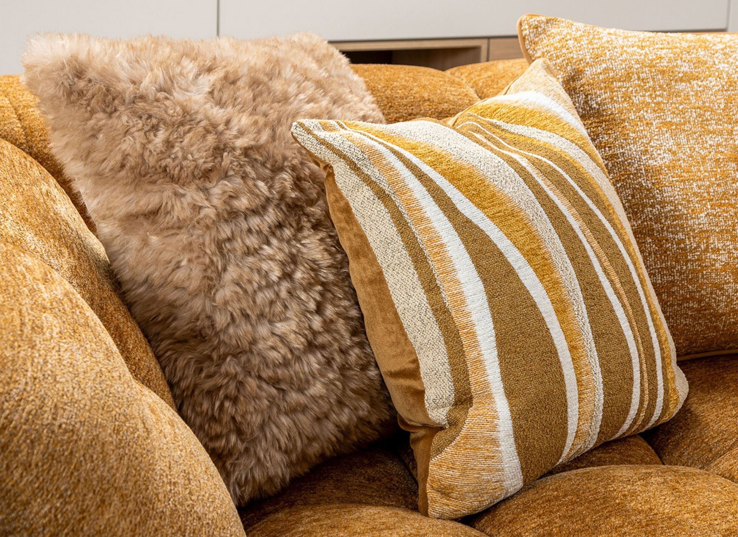 Foto ambiance - Coussin Josh 45x45cm - polyester - cornstalk