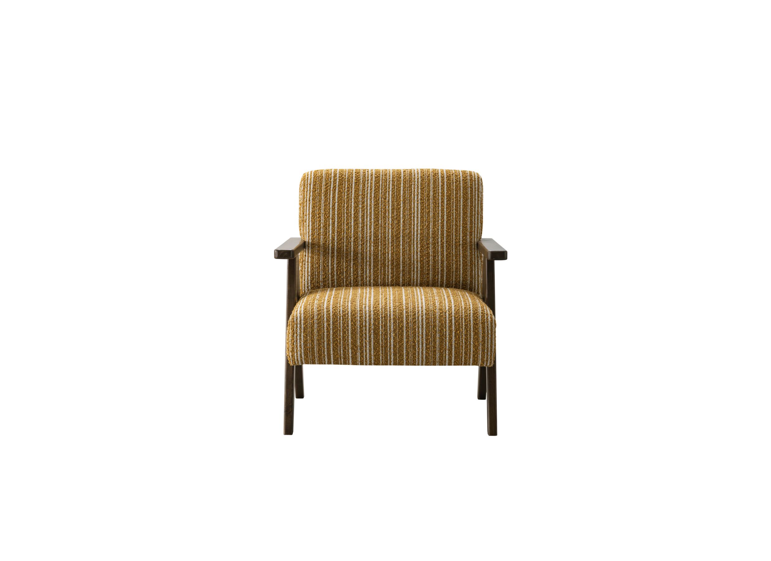 Aperçu - Fauteuil Malone 75x79x82cm - fibre polyester - ocre/blanc