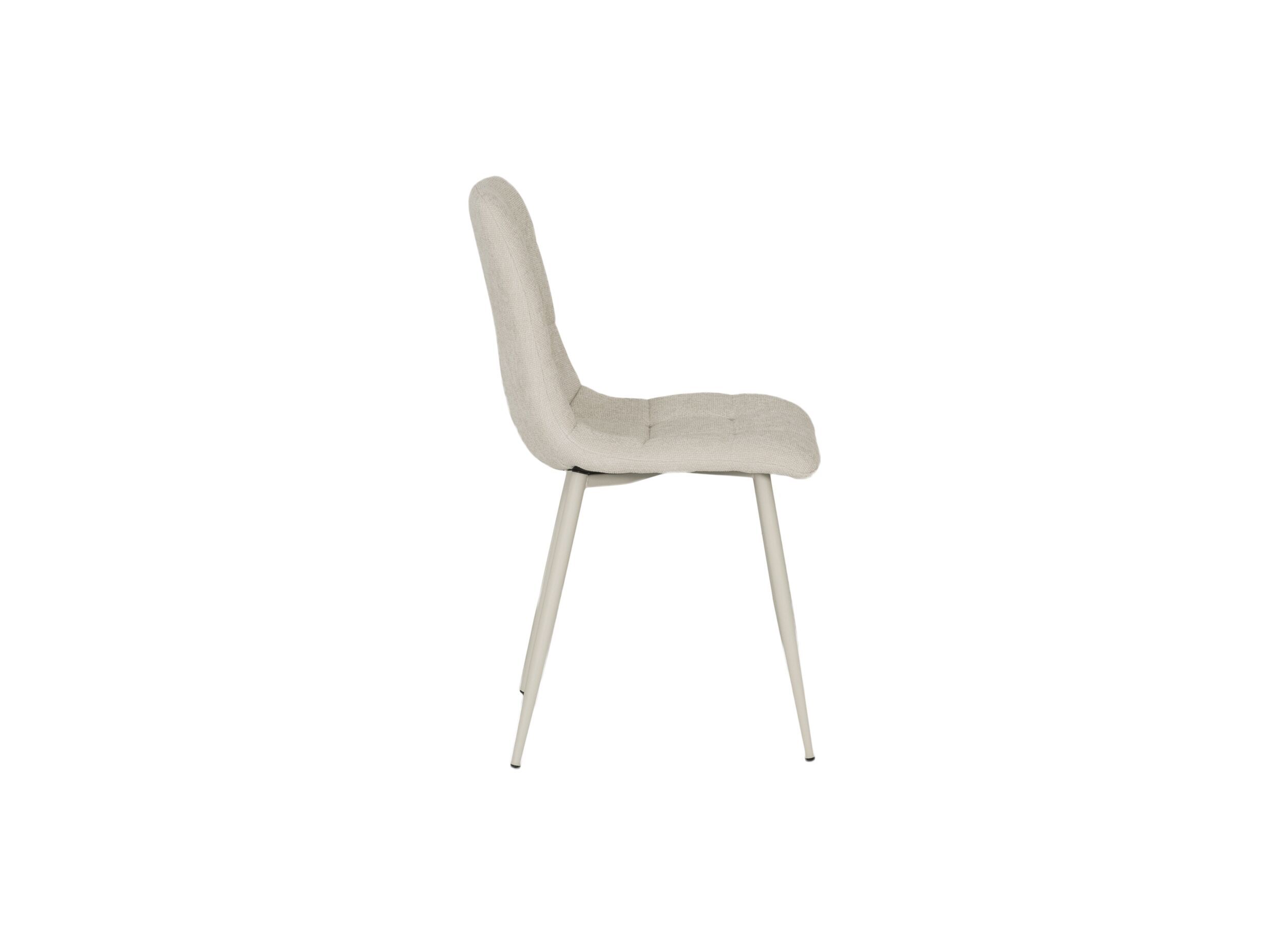 Aperçu - Chaise Churchill 46x54,5x85cm - métal/tissu - beige