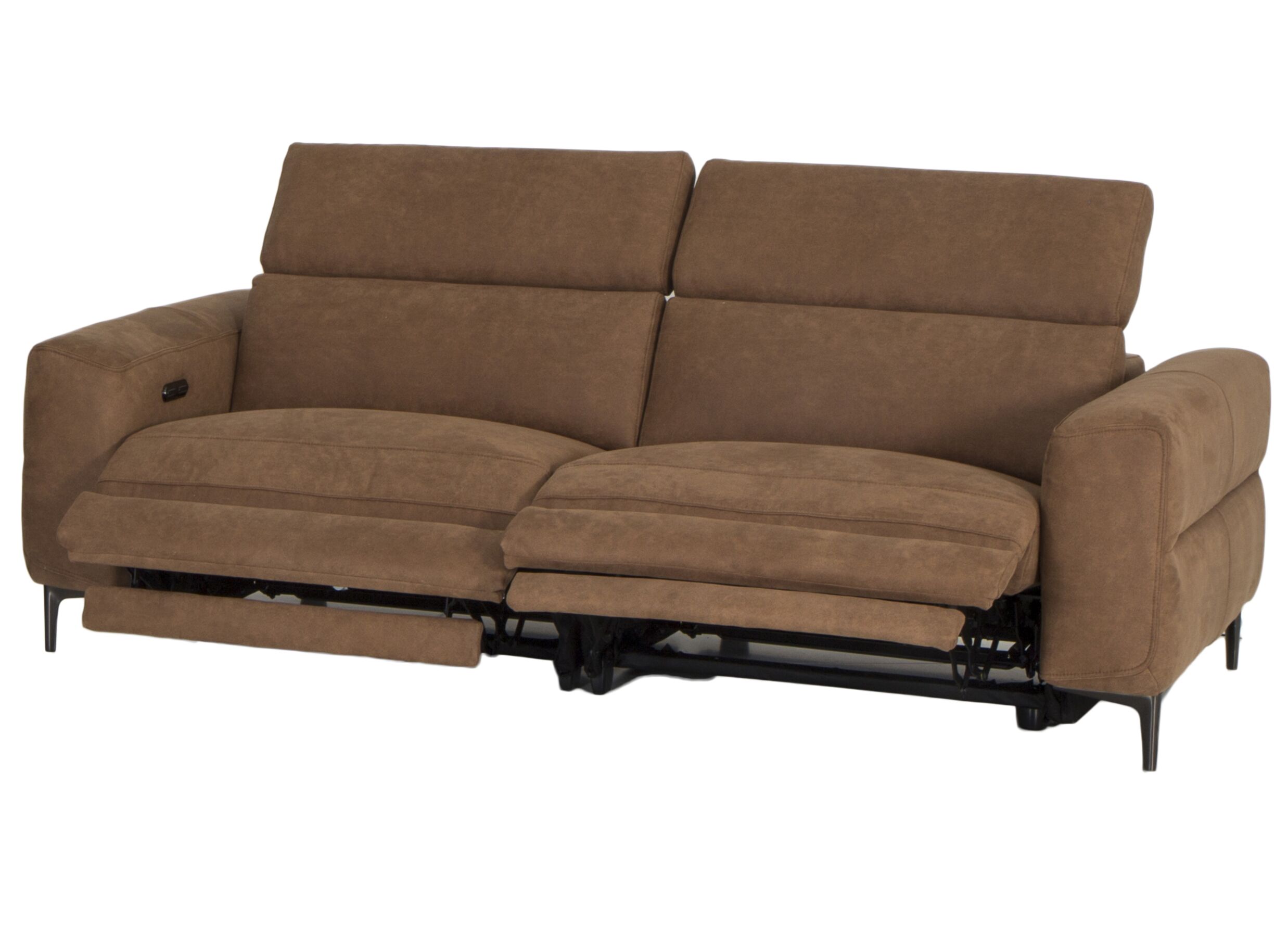 Detailfoto - Zetel Blake 3-zit - stof - cognac met relax