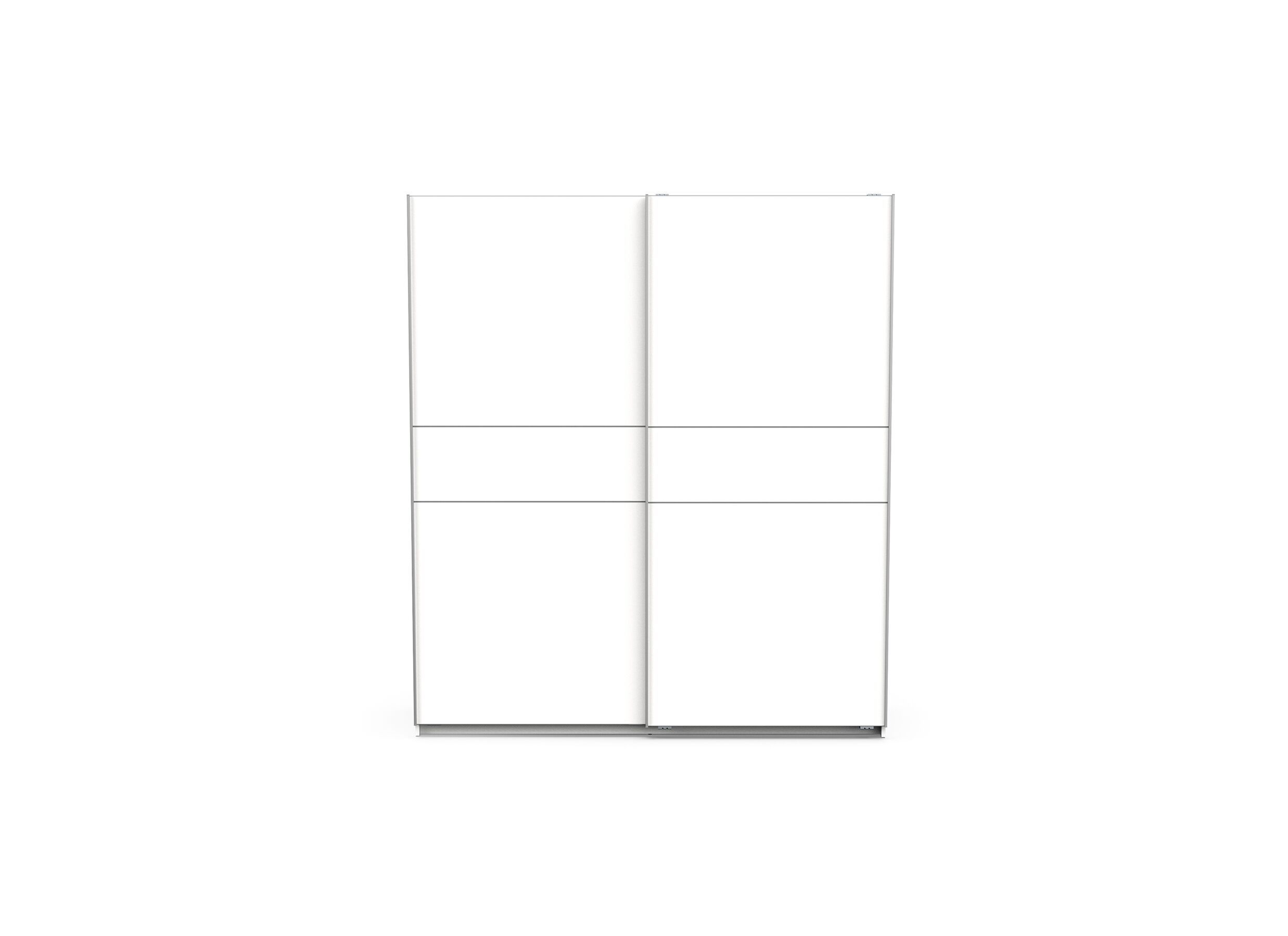 Armoire à portes coulissantes Ghost 178cm - décor - blanc