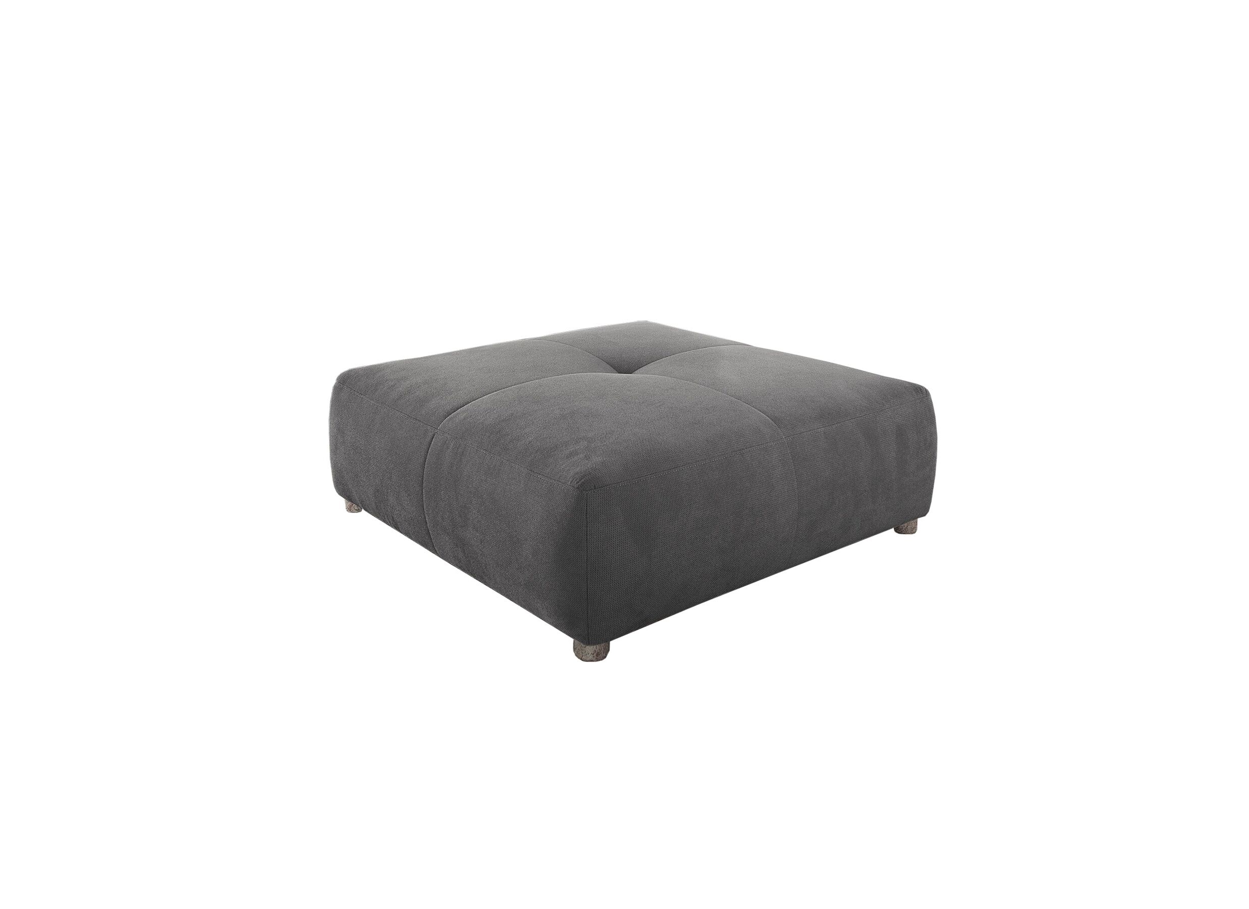 Poef Gulliver 126x126cm stof donkergrijs