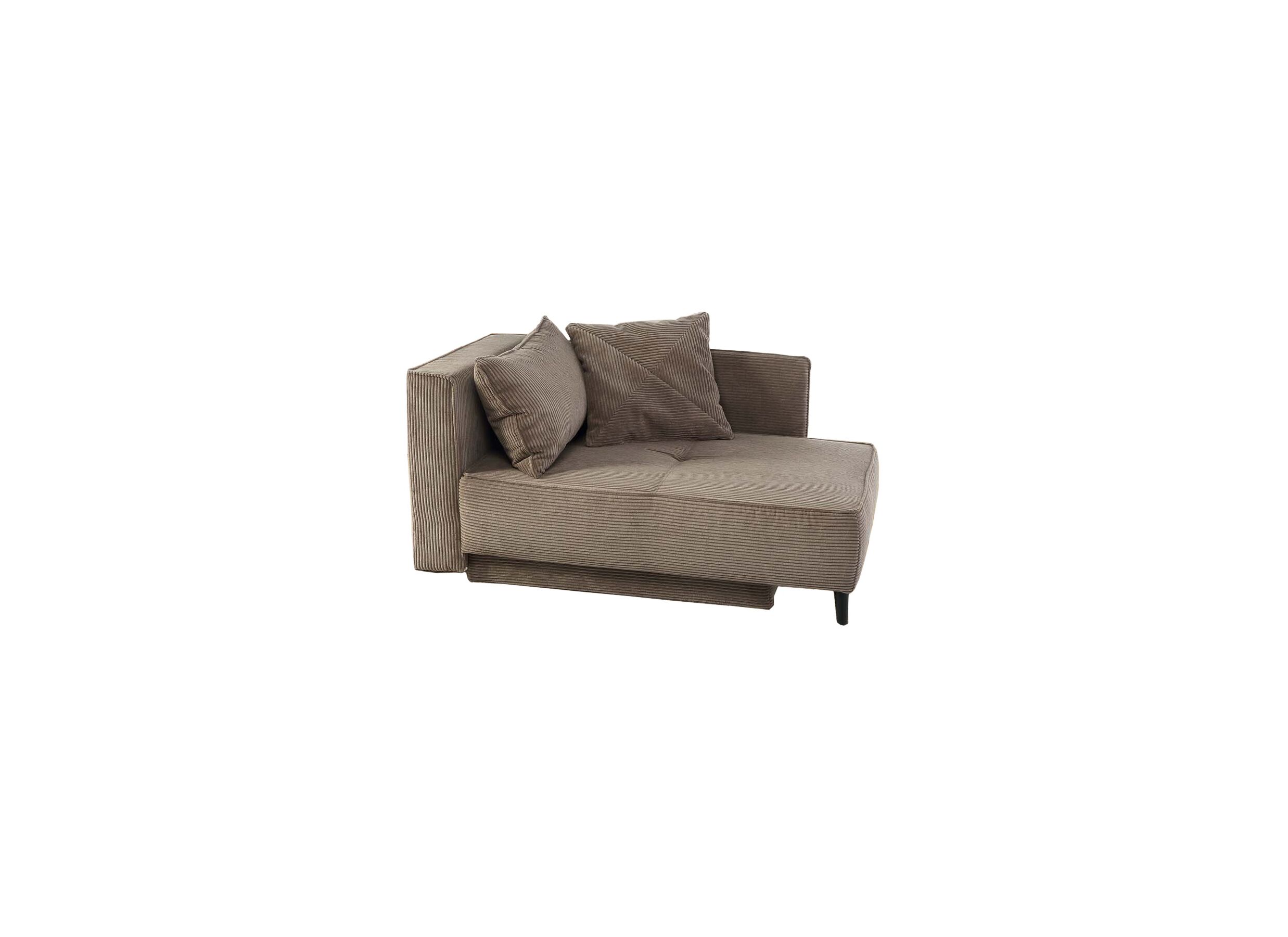 Chaise longue Rex Recamière 155x95x81cm - stof - bruin met bedfunctie