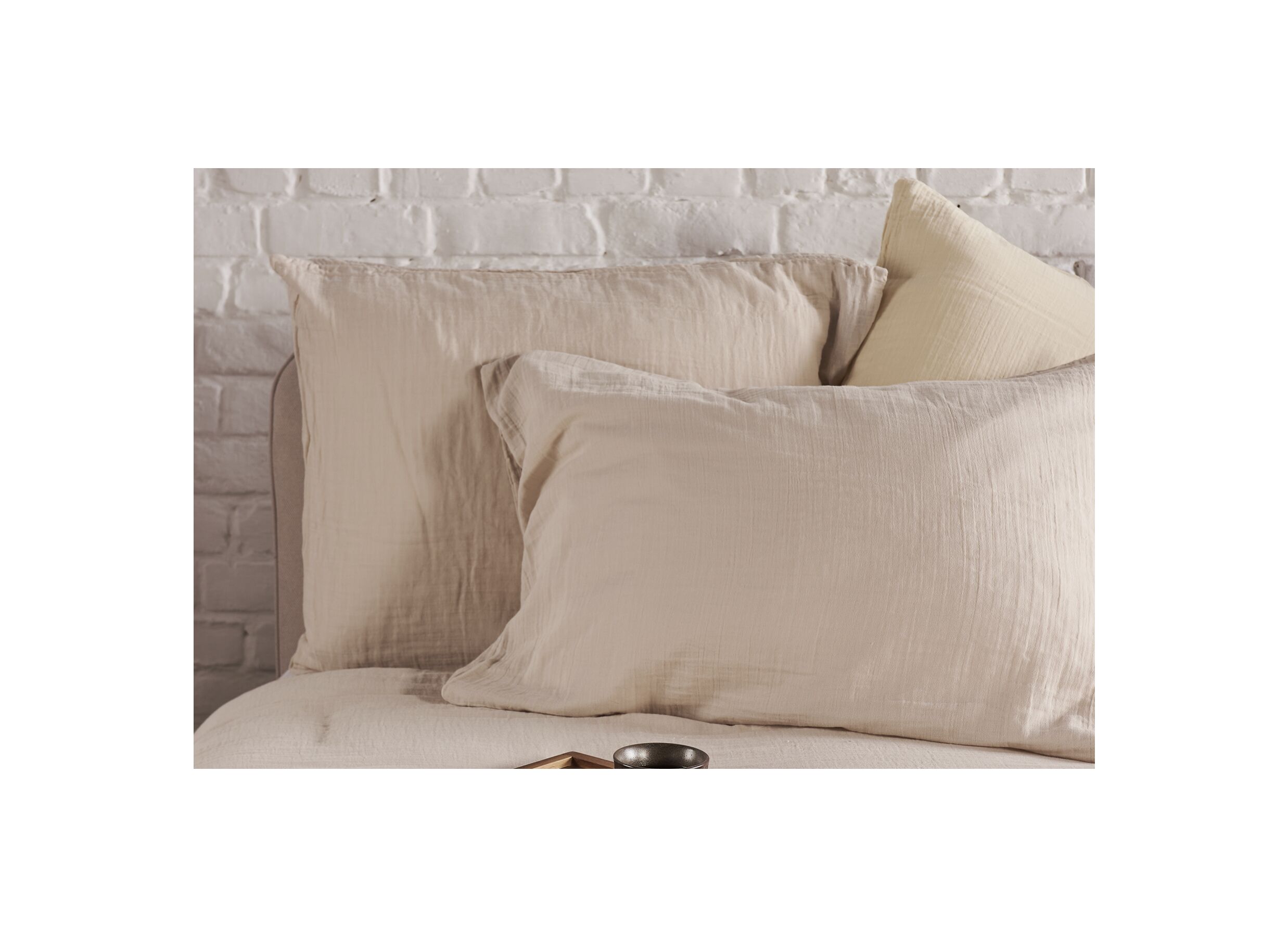 Foto ambiance - Housse de couette 240x200/220cm - tétra coton - greige