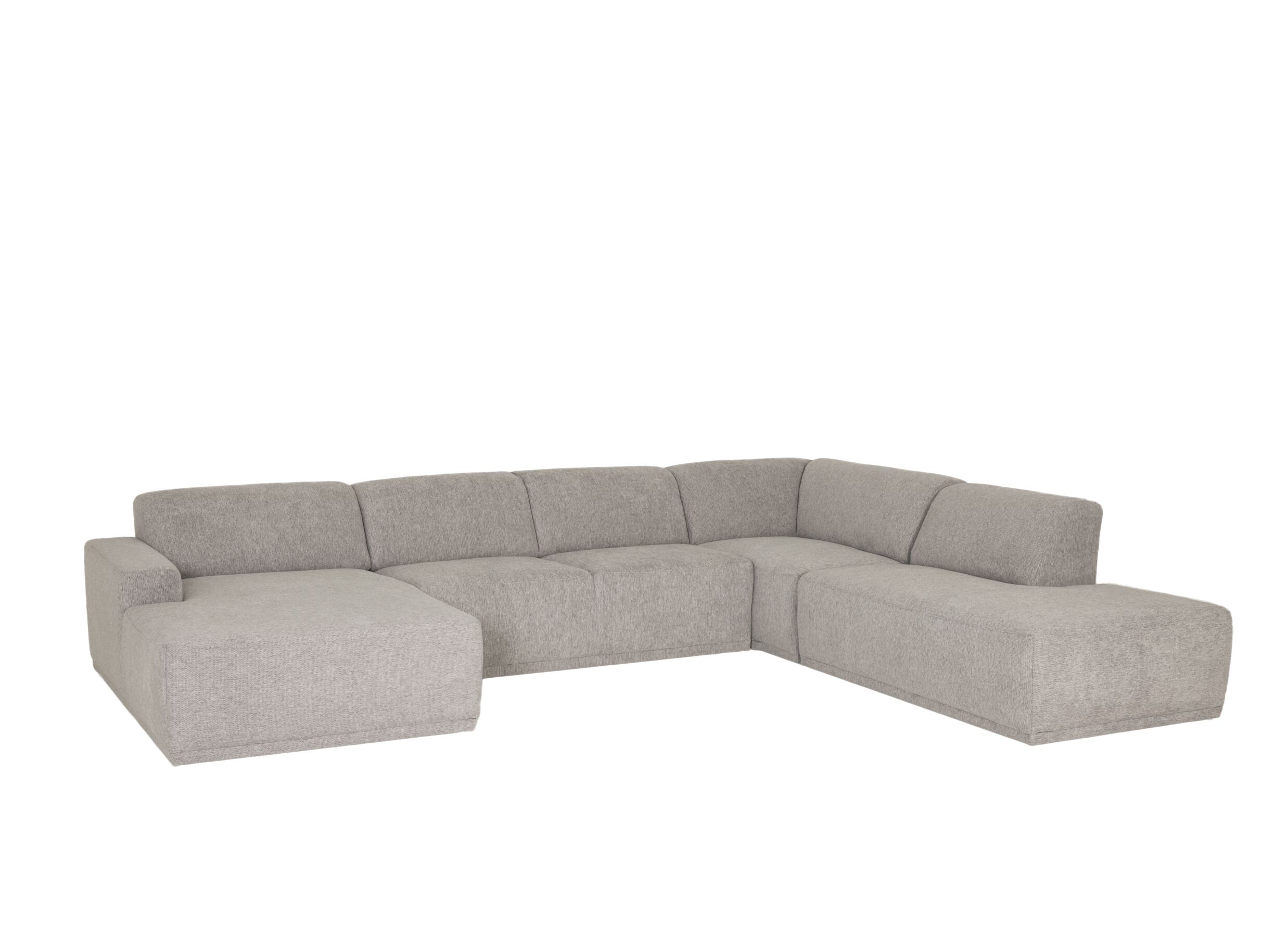 Canapé d'angle Ibero tissu gris - Canapé d'angle Ibero 374x283cm - tissu - gris