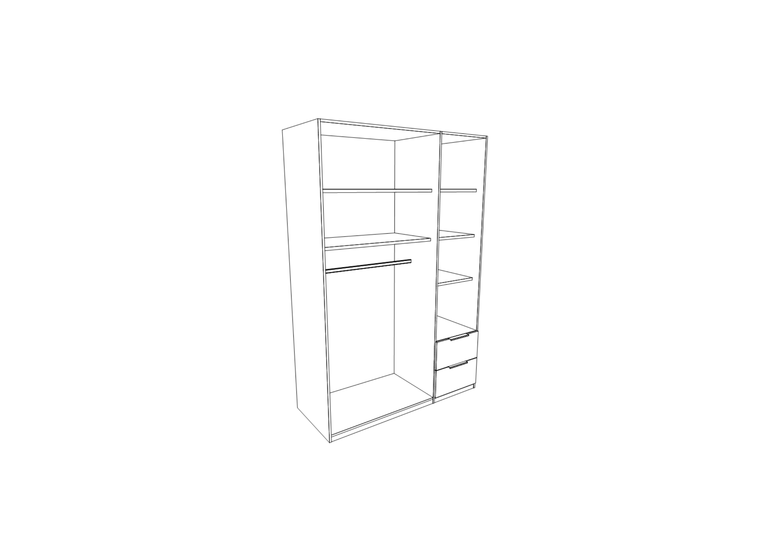 Indeling - Kleerkast Tempo 101cm