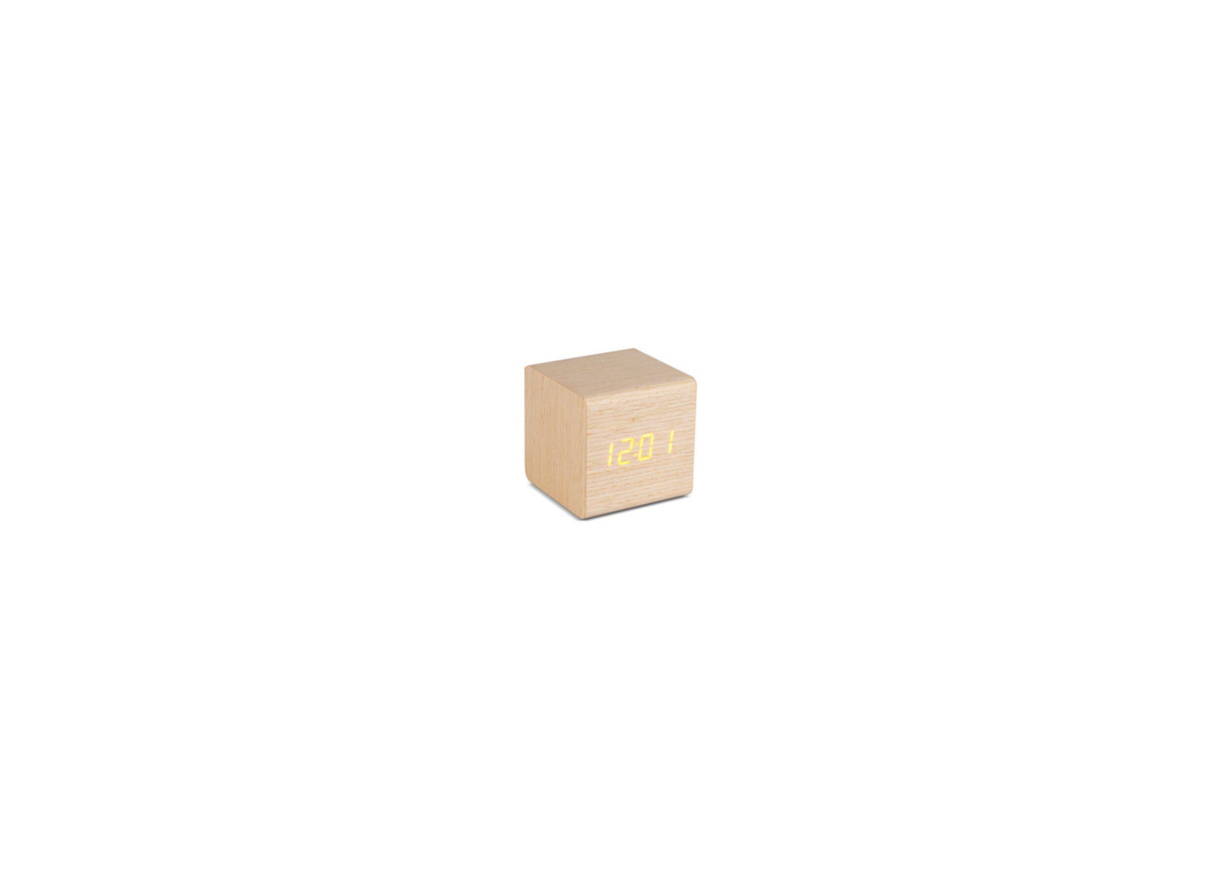 Réveil Kubo 7x7cm - Réveil Kubo 7x7cm bois massif naturel