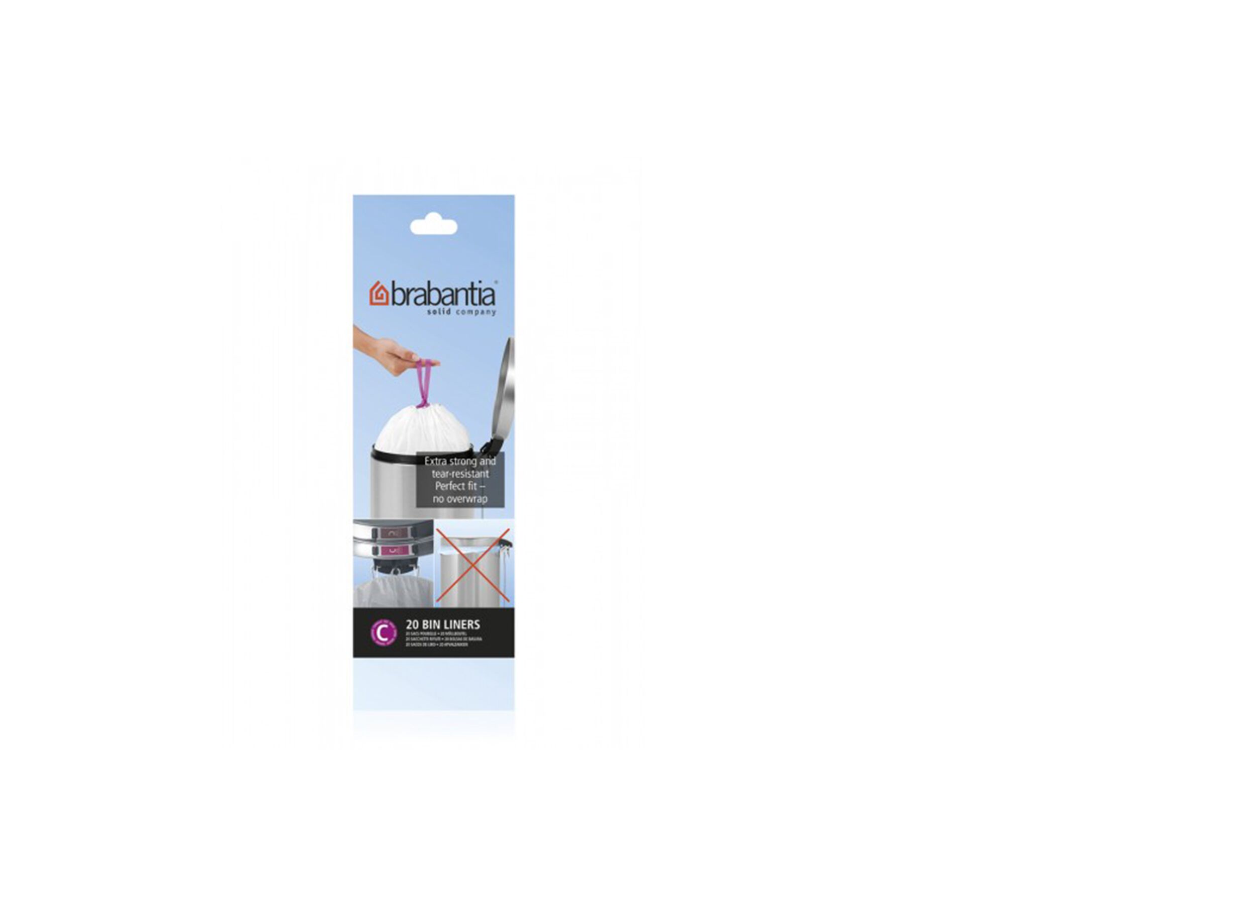 Afvalzak Brabantia 12L maat C 20 stuks - Sac poubelle Brabantia 12L taille C 20 pièces
