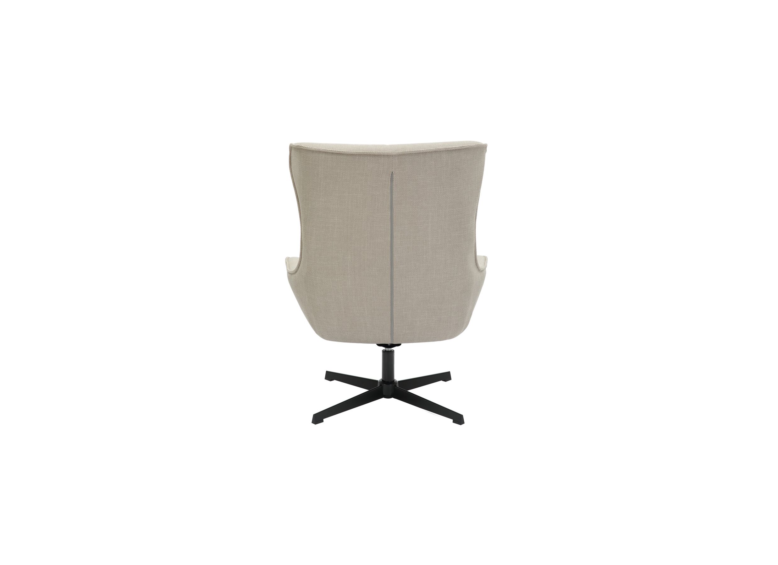 Fauteuil pivotant Crucible 85x83x103cm - tissu - crème