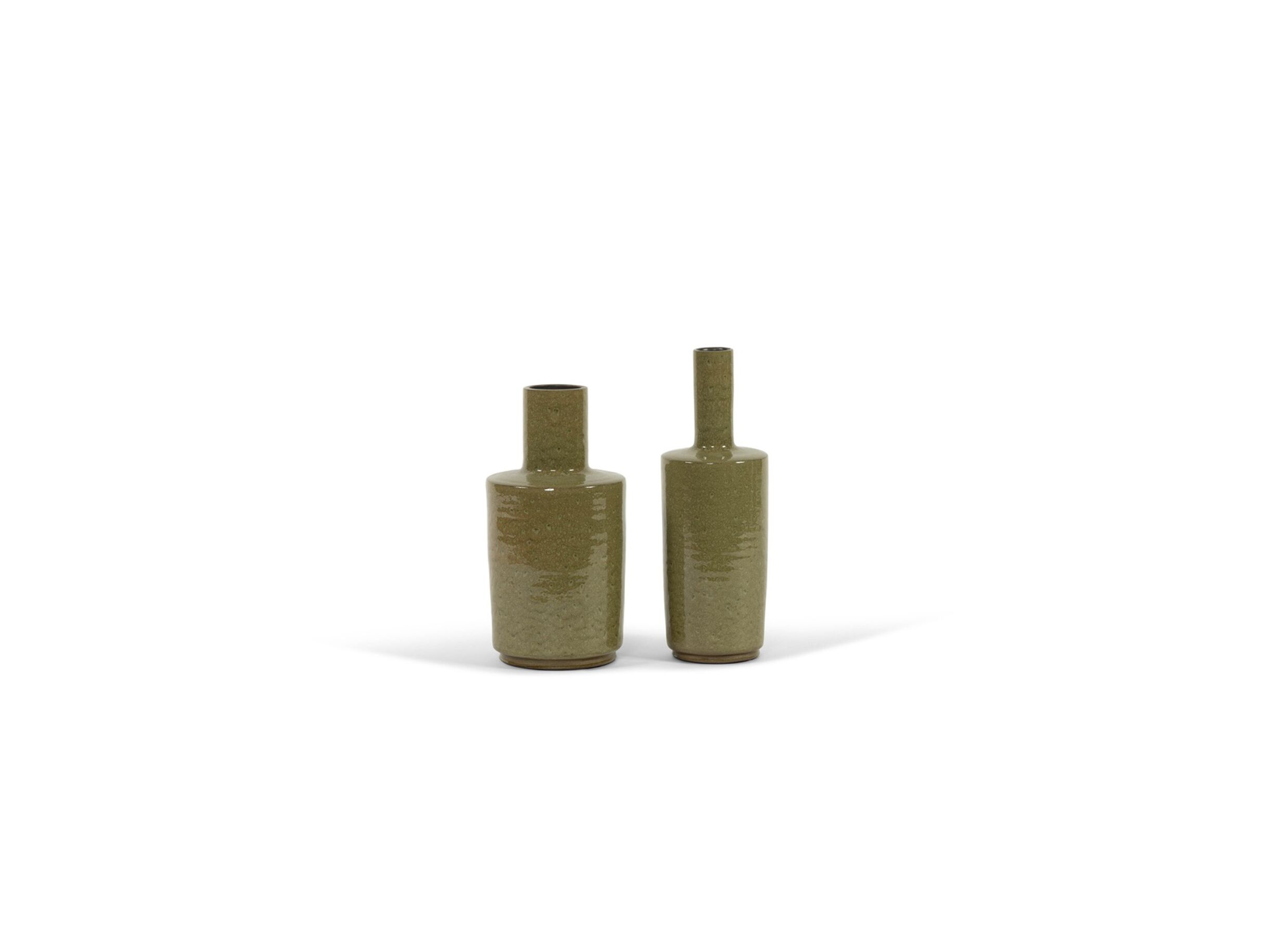 Photo ensemble - Vase H47cm - terre cuite - vert