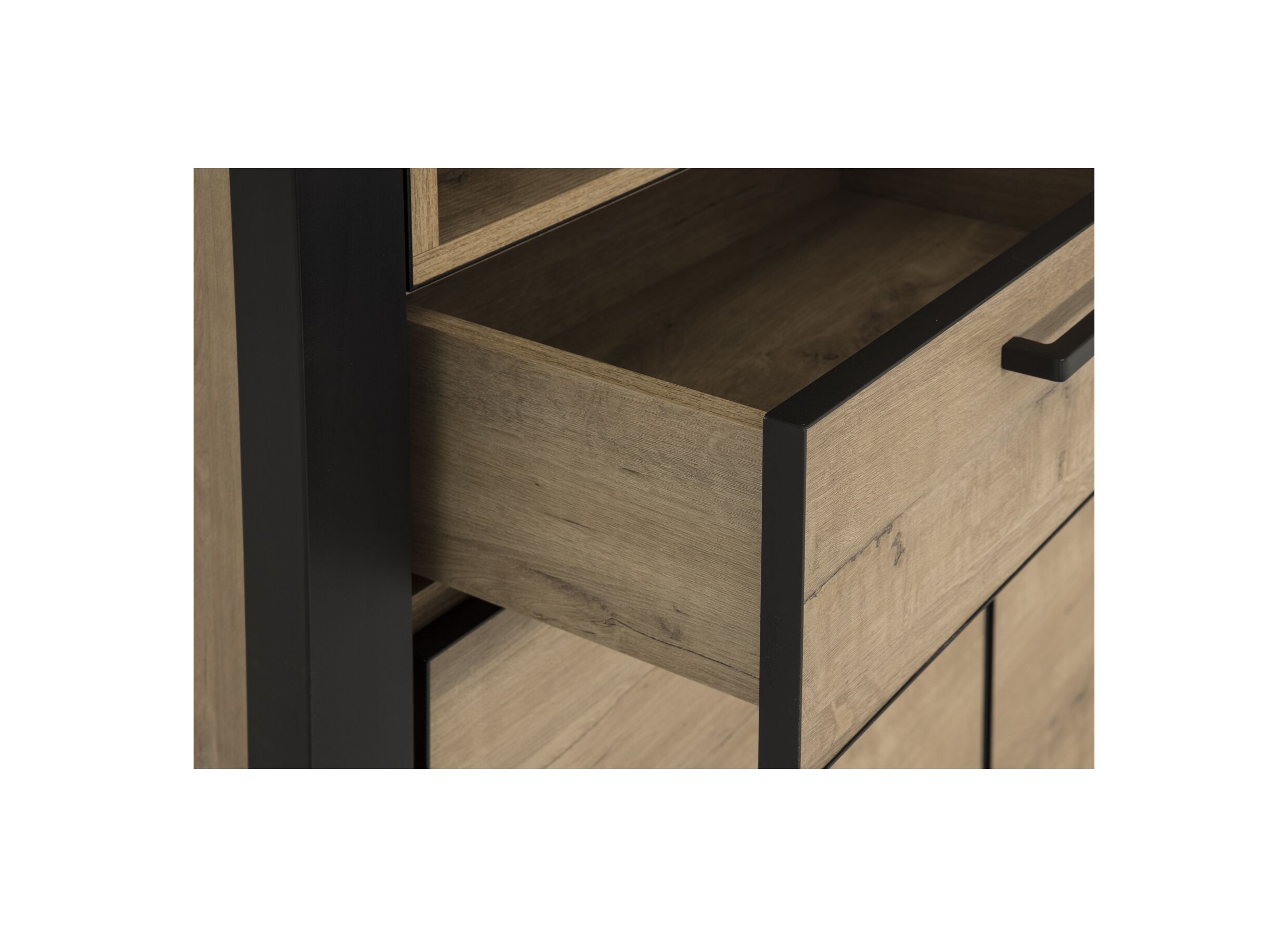 Detailfoto - Kast Cronos 130x45x200cm - decor eik - naturel
