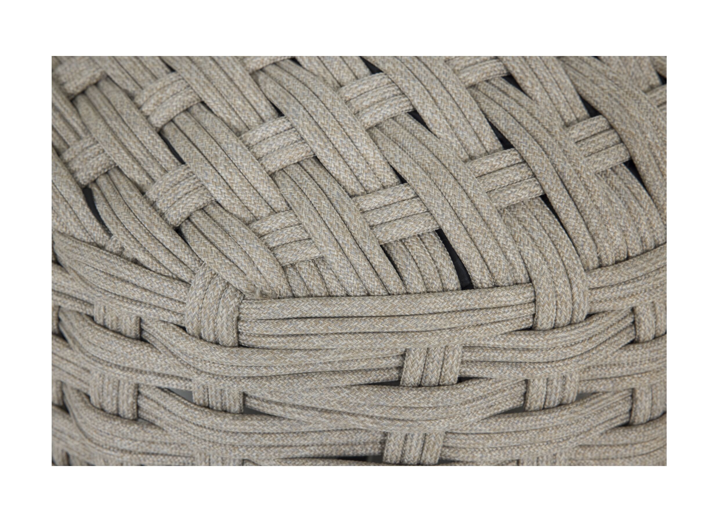 Detail - Pouf Outdoor Ø48,5x38cm - aluminium & corde - beige