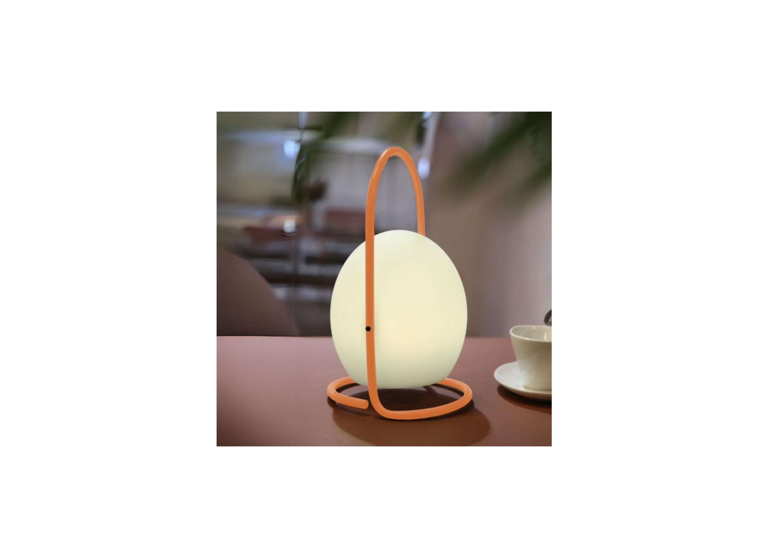 Foto ambiance - Lampe de table Sway H29cm orange