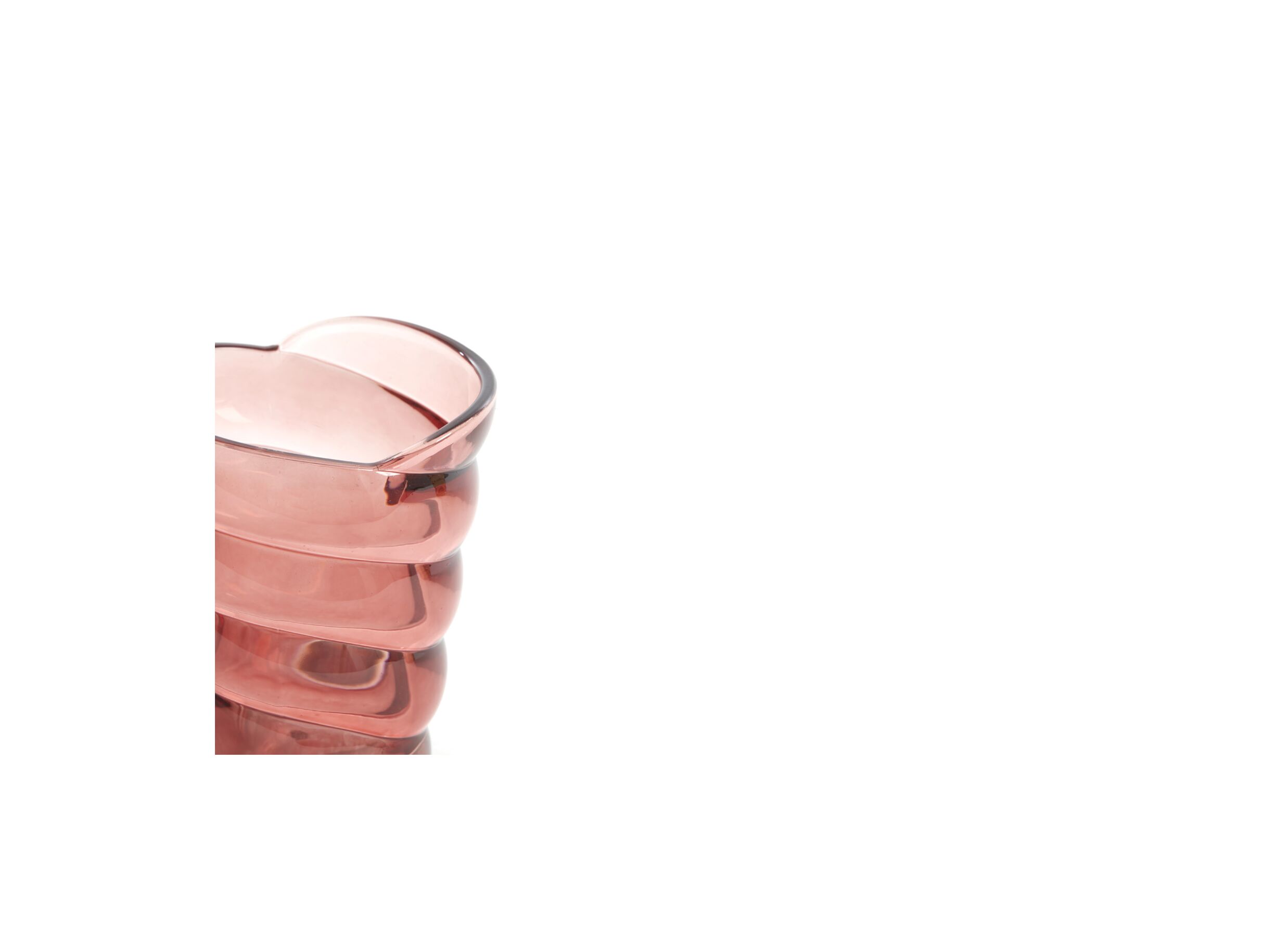 Detailfoto - Theelichthouder Malea H12,5cm - glas - roze