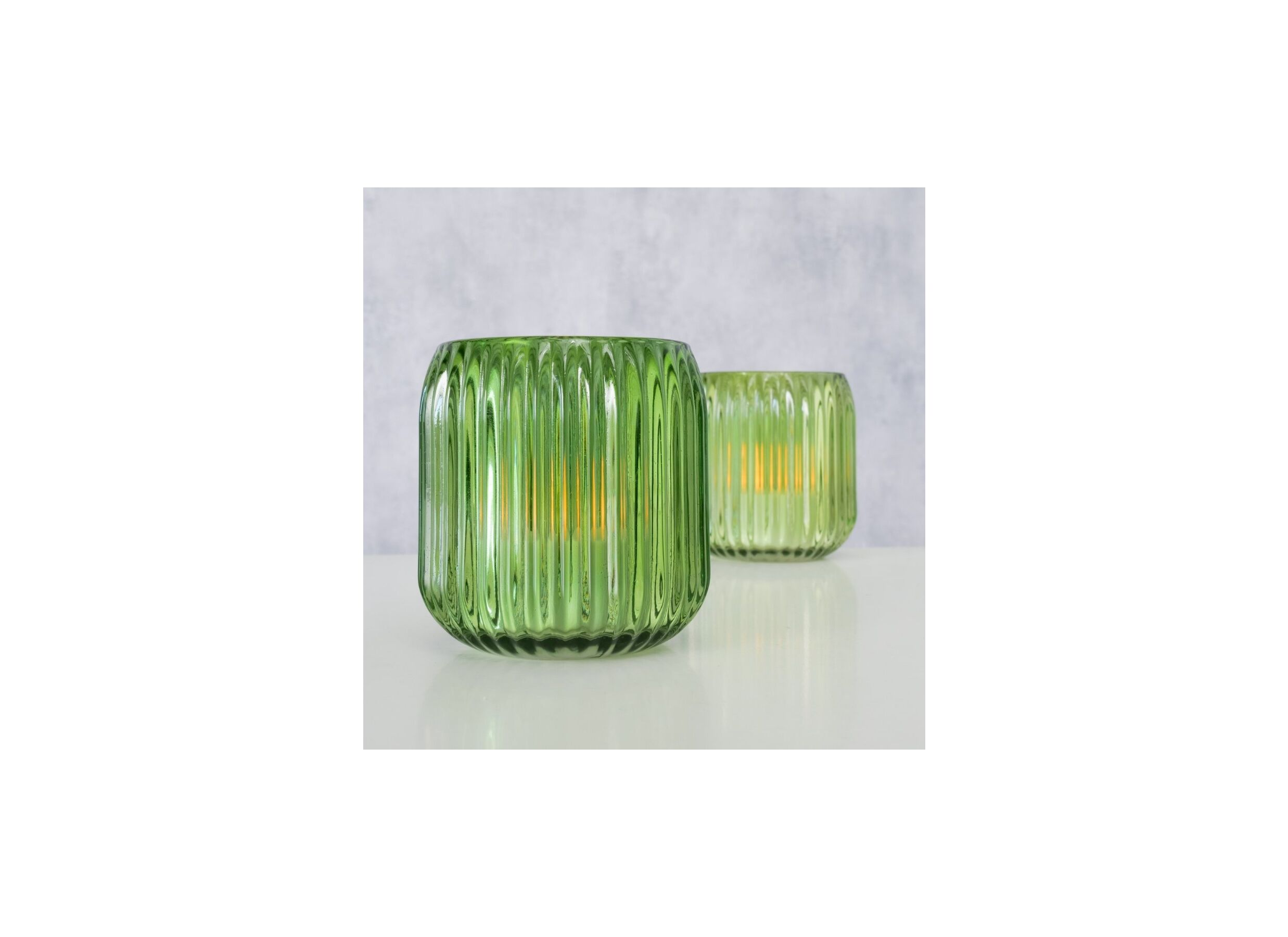 Sfeerfoto - Windlicht Remsa H8,5cm - glas - groen