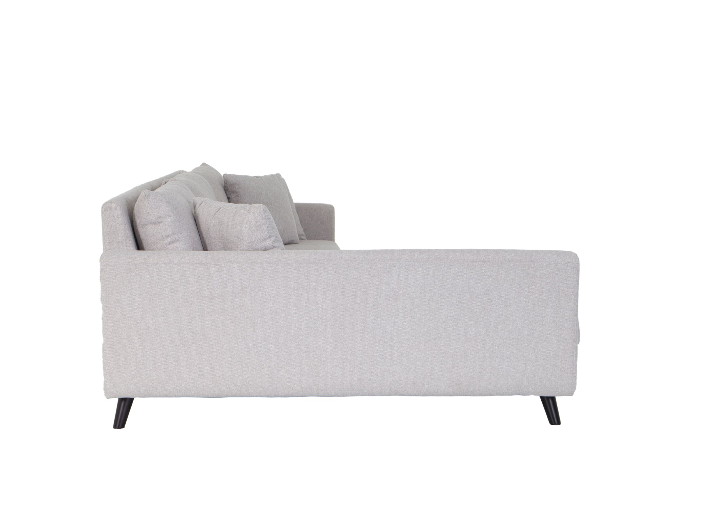 Hoeksalon Pretorio 264x167cm - stof - grijs