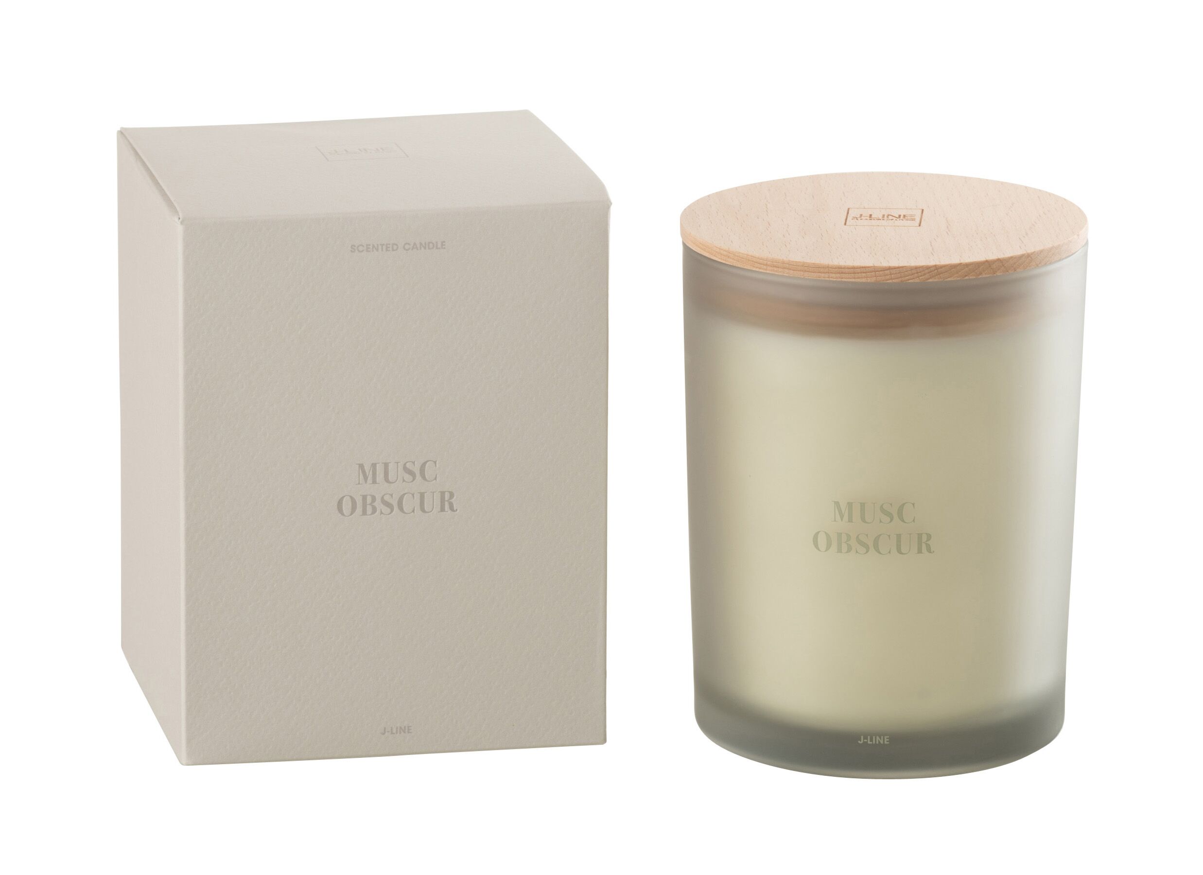 Overzichtsfoto - Geurkaars Musc Obscur Ø10,5x14cm - glas/paraffine - beige beige
