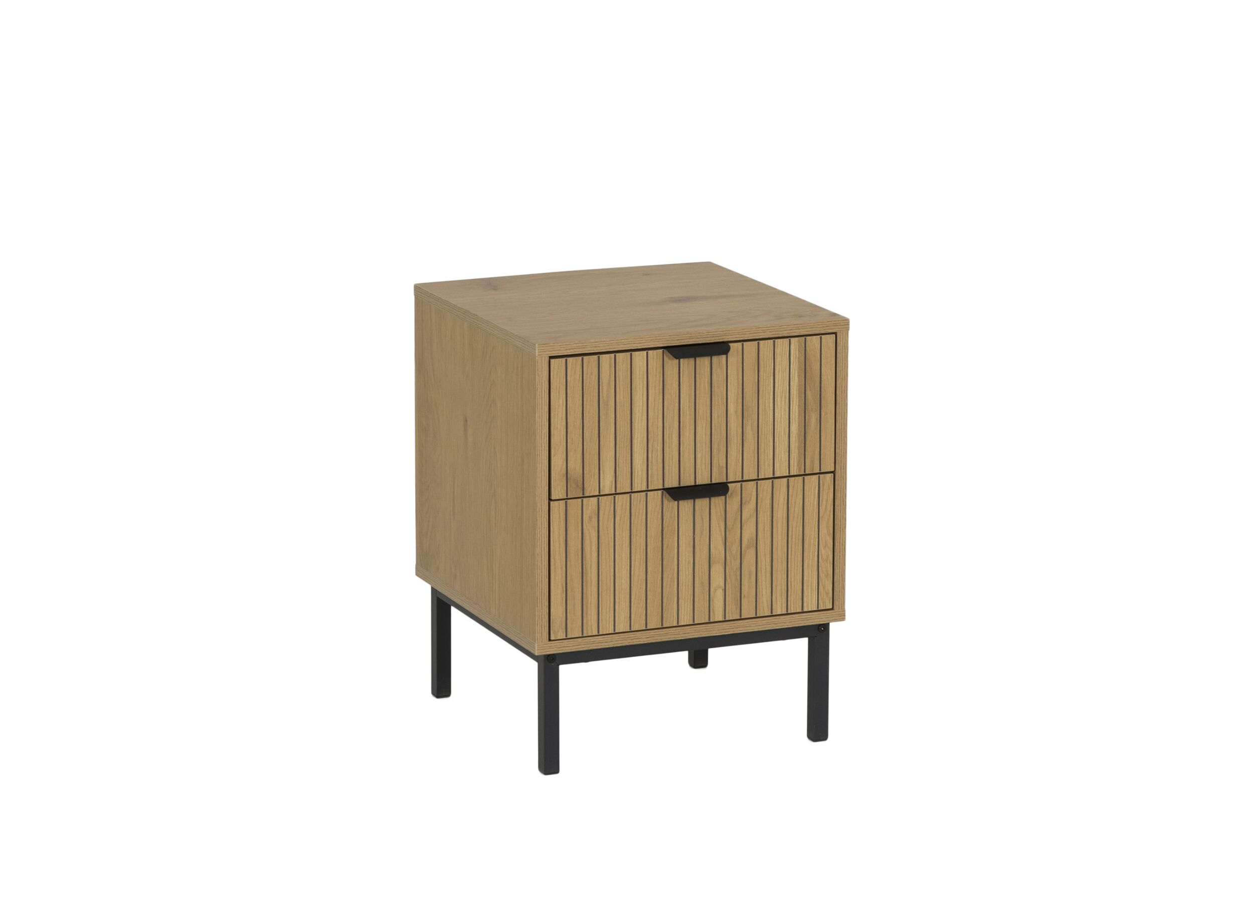 Plus Important - Table de chevet Nevado 40x40x52cm - MDF mélamine - chêne sauvage