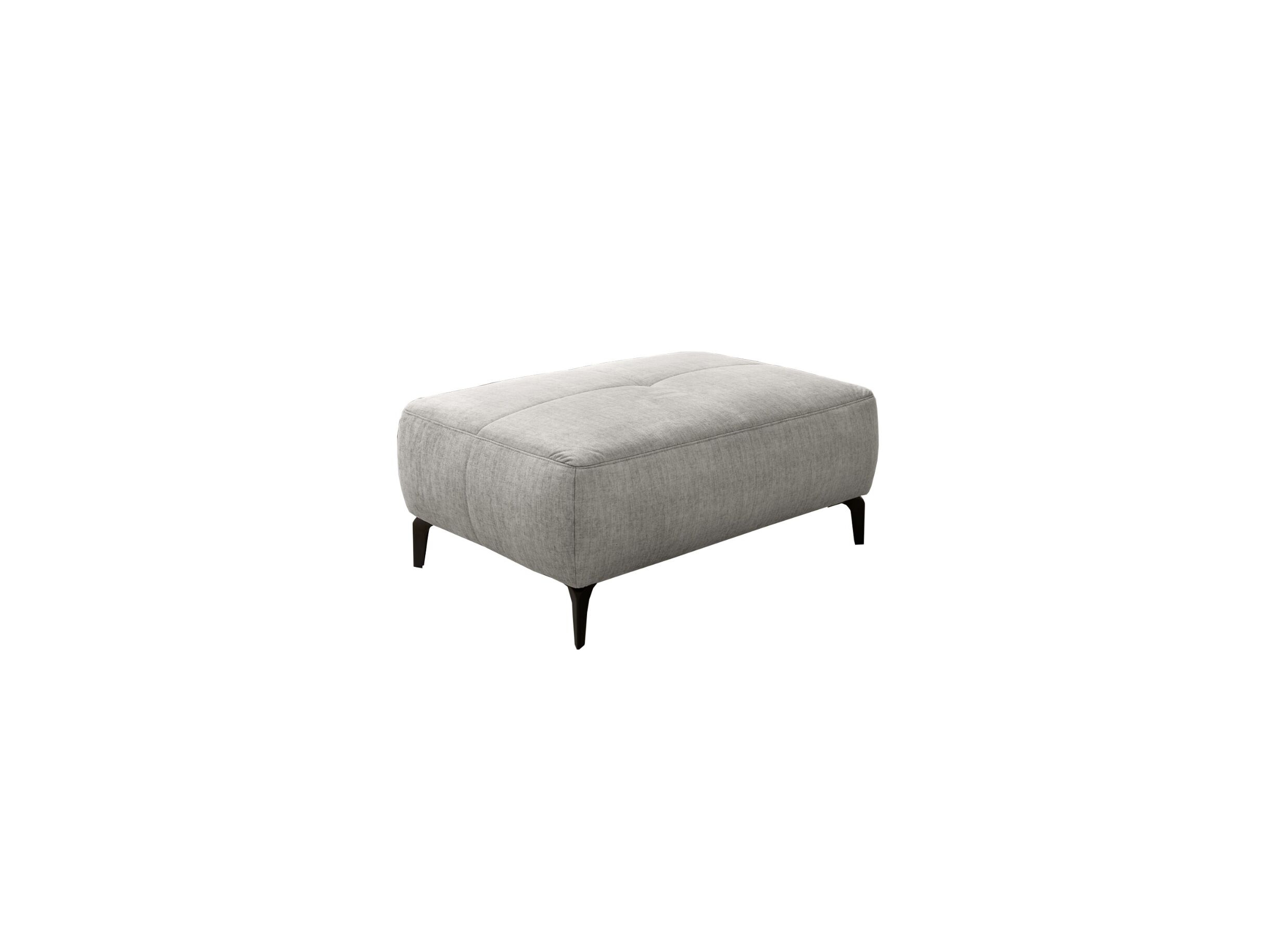 Voetenbank Saulo 114x81cm stof fluweel grijs - Voetenbank Saulo 114x81cm stof fluweel grijs