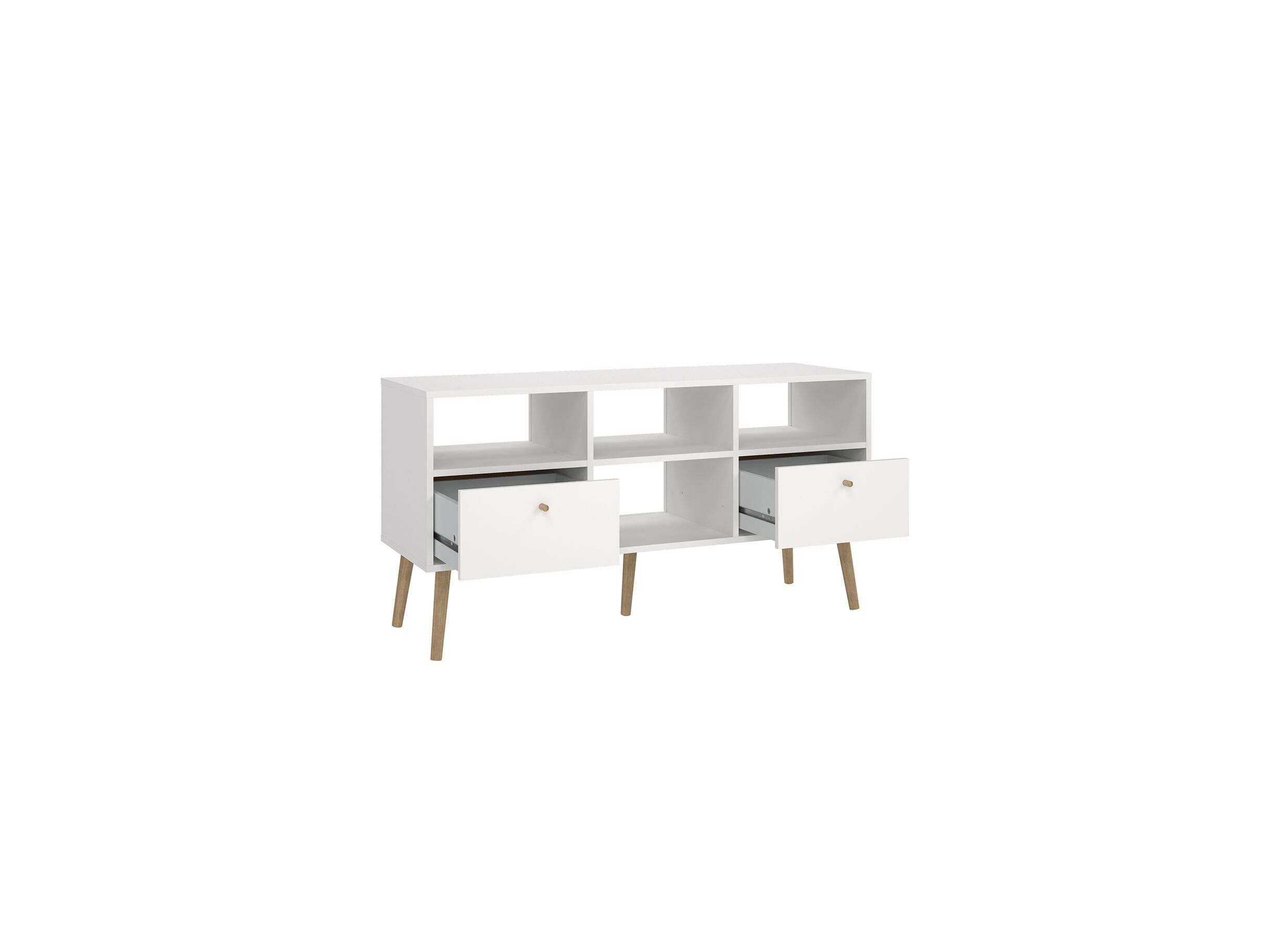 Tv-meubel Bodo 118cm - meubelplaat - wit