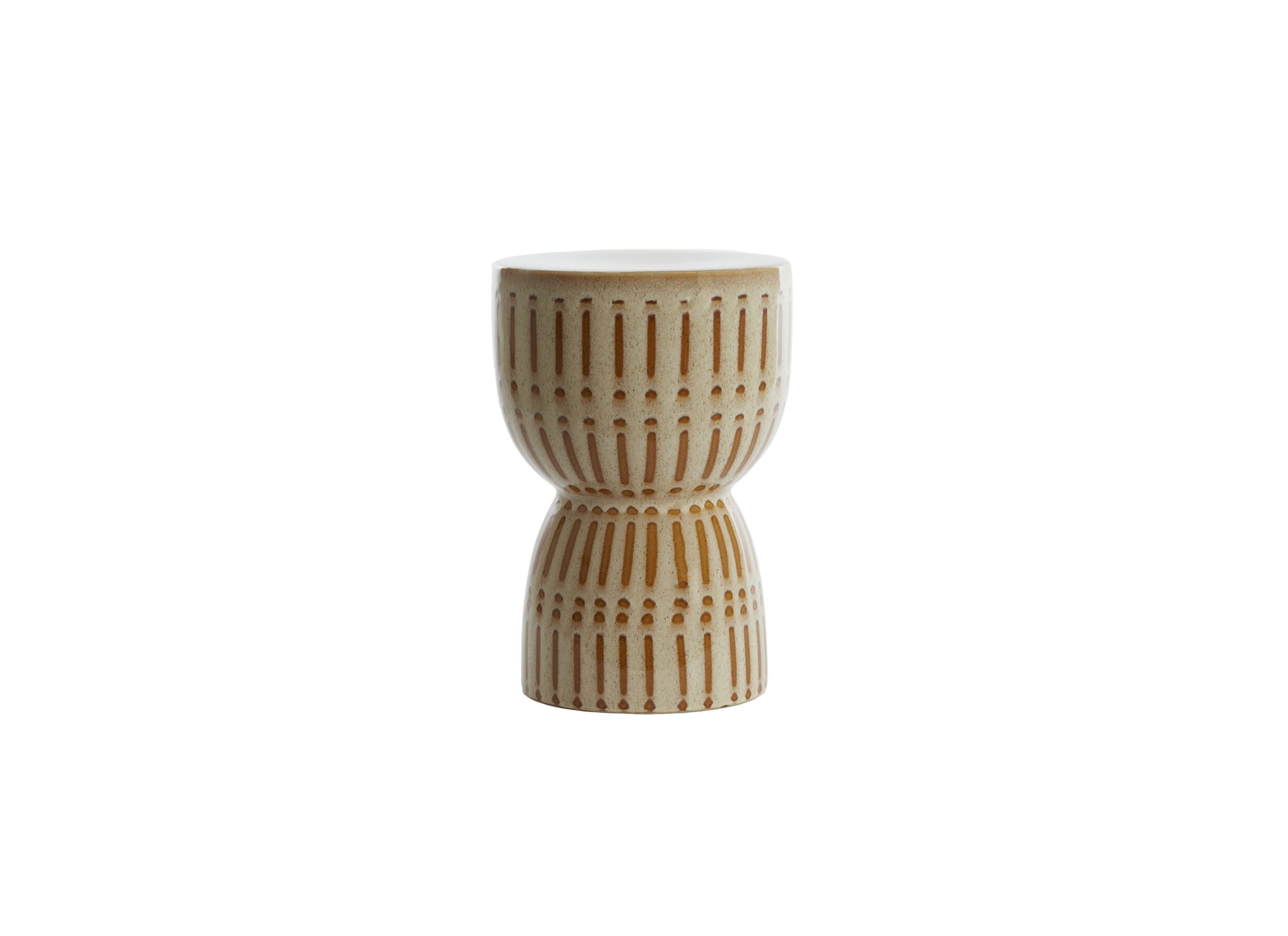 Hoofdfoto - Kruk Finca Ø28,5xH42cm - keramiek - bruin/crème
