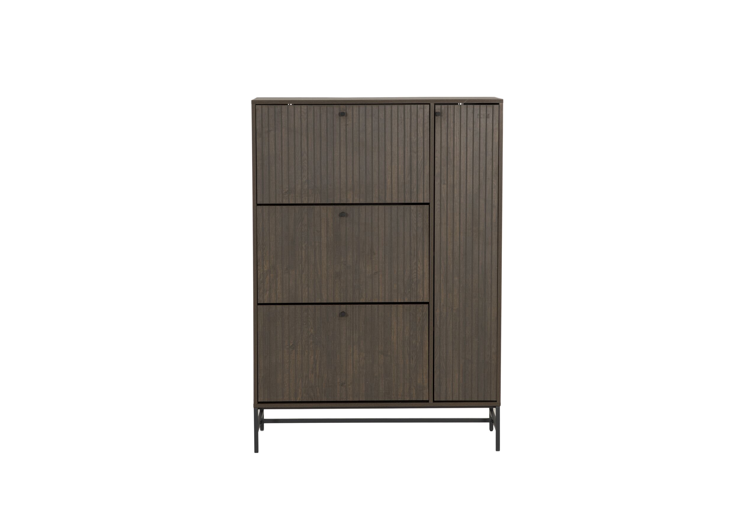 Aperçu - Armoire à chaussures Stripes 98,7x35x140,4cm - décor - smoked chêne