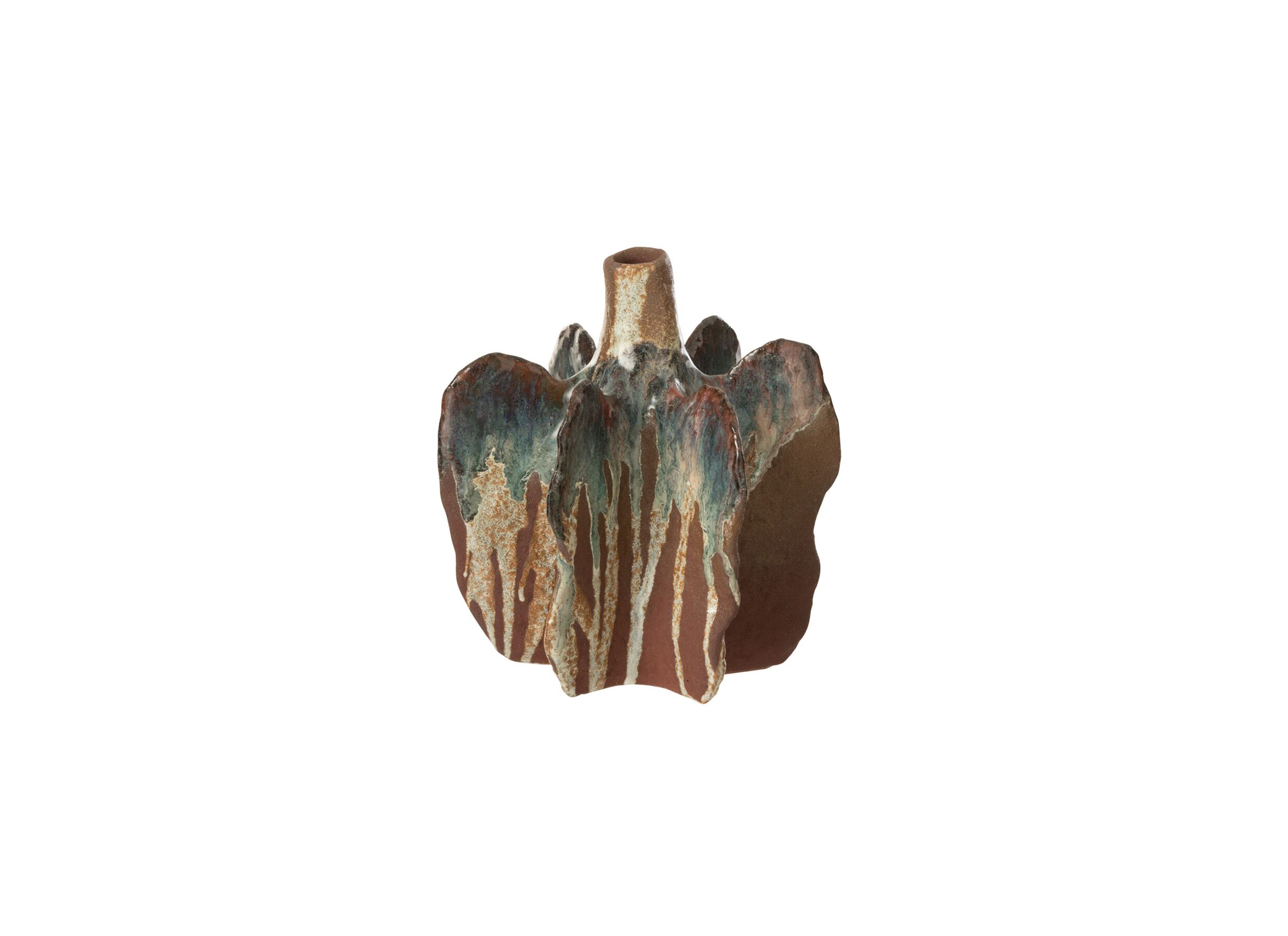 Vaas Naga H20 - Vaas Naga H20,5cm - keramiek - roest