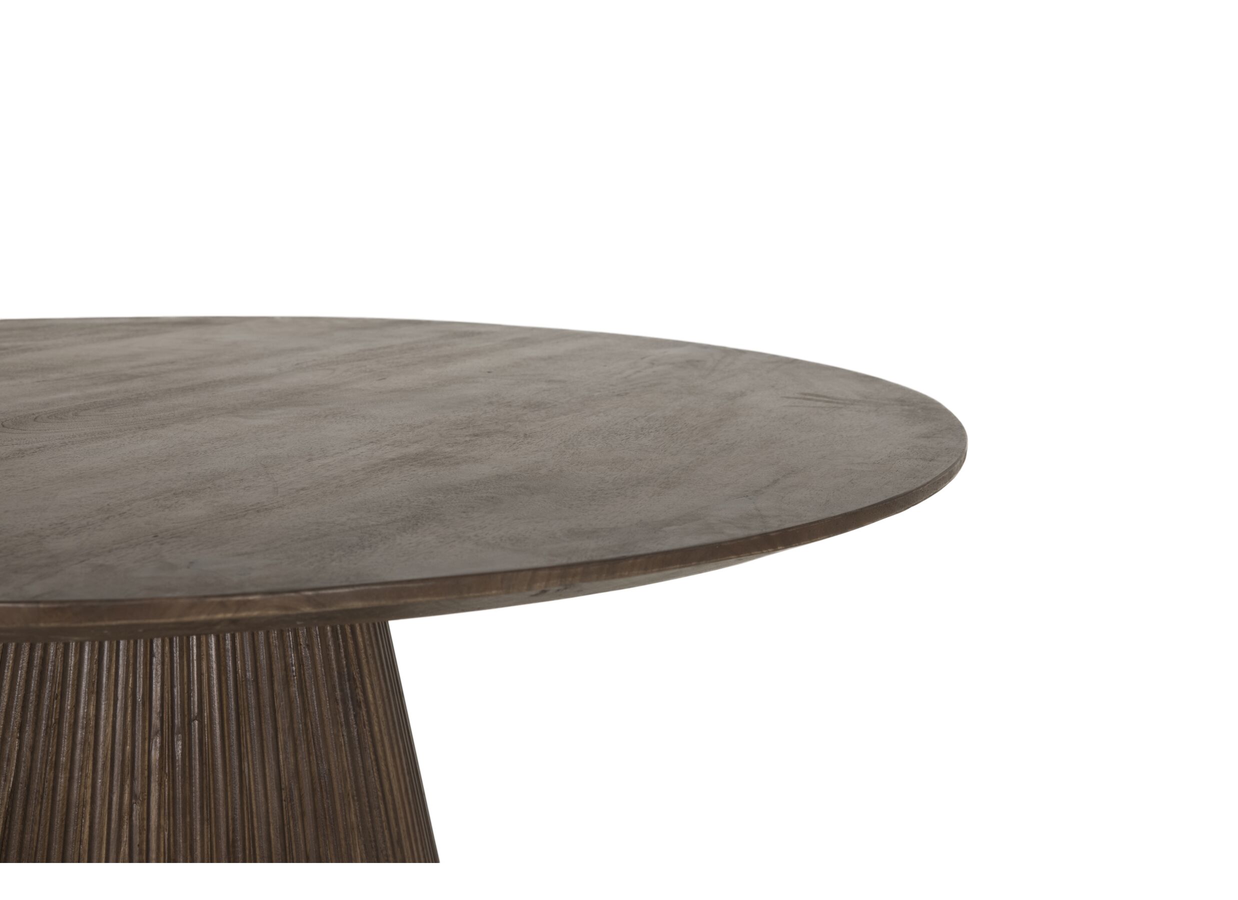Detail - Table ronde Gentiloni Ø130cm - manguier massif - naturel