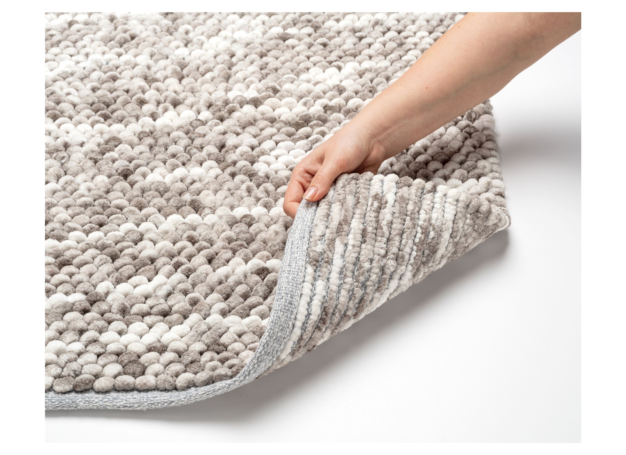 Foto ambiance - Tapis de bain Urdu 55x65cm taupe