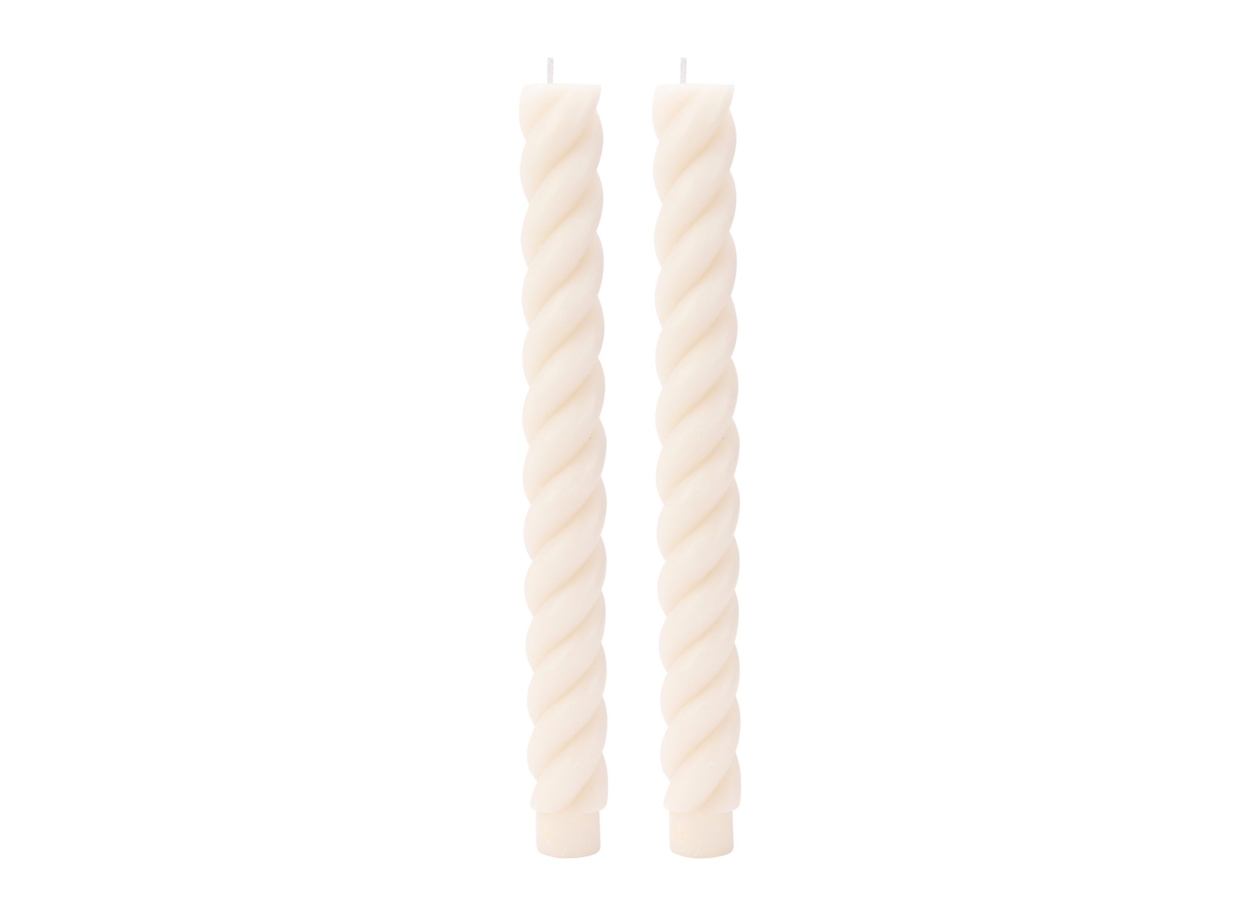 Plus Important - Bougie Swirl 7h - paraffine - beige lot de 2