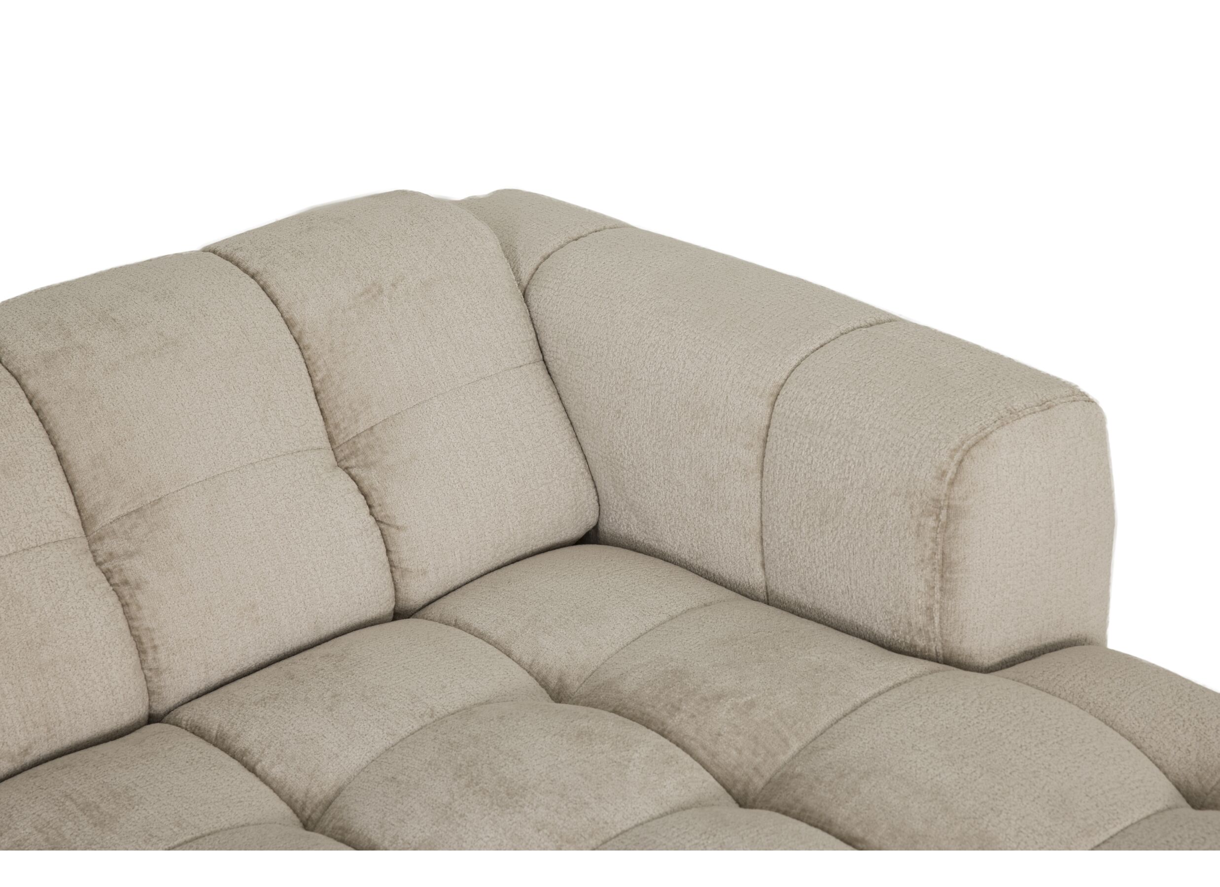 Canapé d'angle Alps 3+1 places - tissu - beige