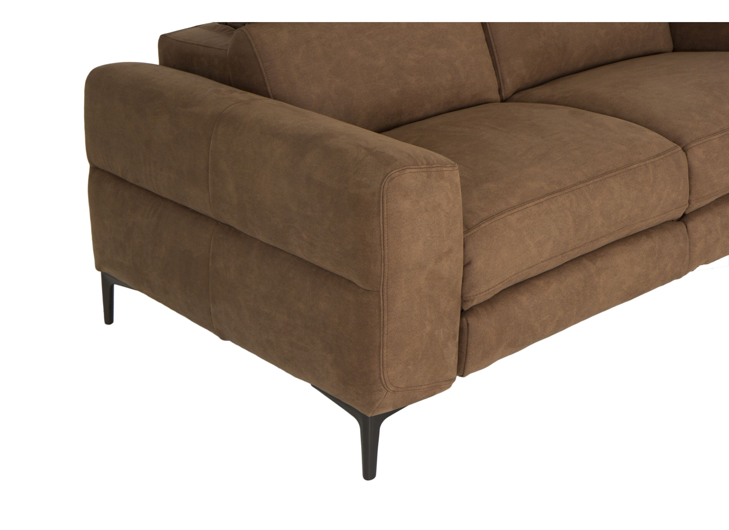 Detailfoto - Zetel Blake 3-zit - stof - cognac met relax