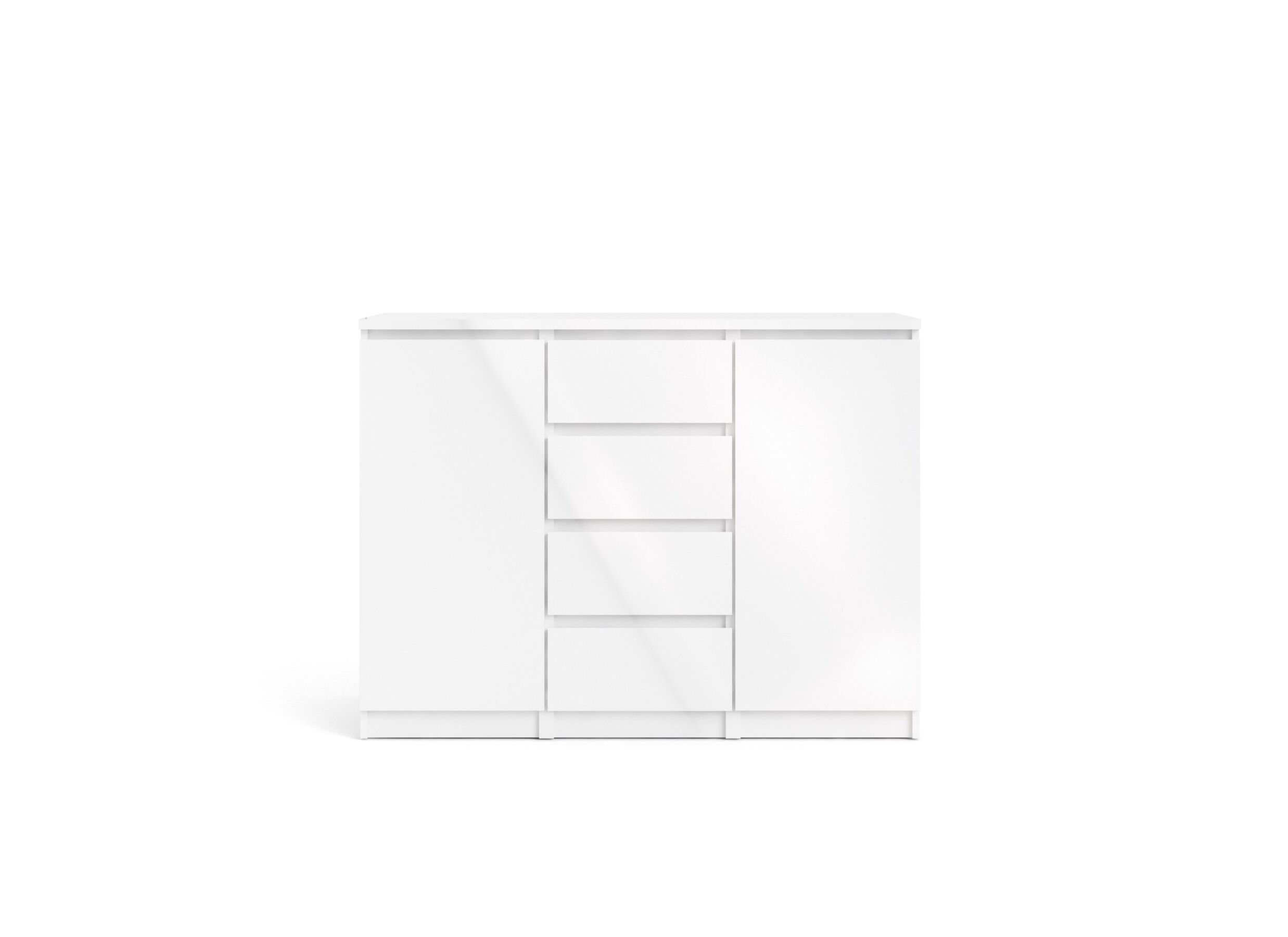 Commode Naia 121x50x91cm - décor - blanc laqué